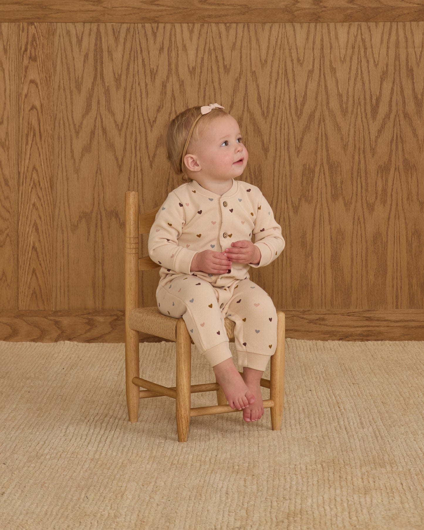 Button Down Jumpsuit || Hearts - Rylee + Cru | Kids Clothes | Trendy Baby Clothes | Modern Infant Outfits |