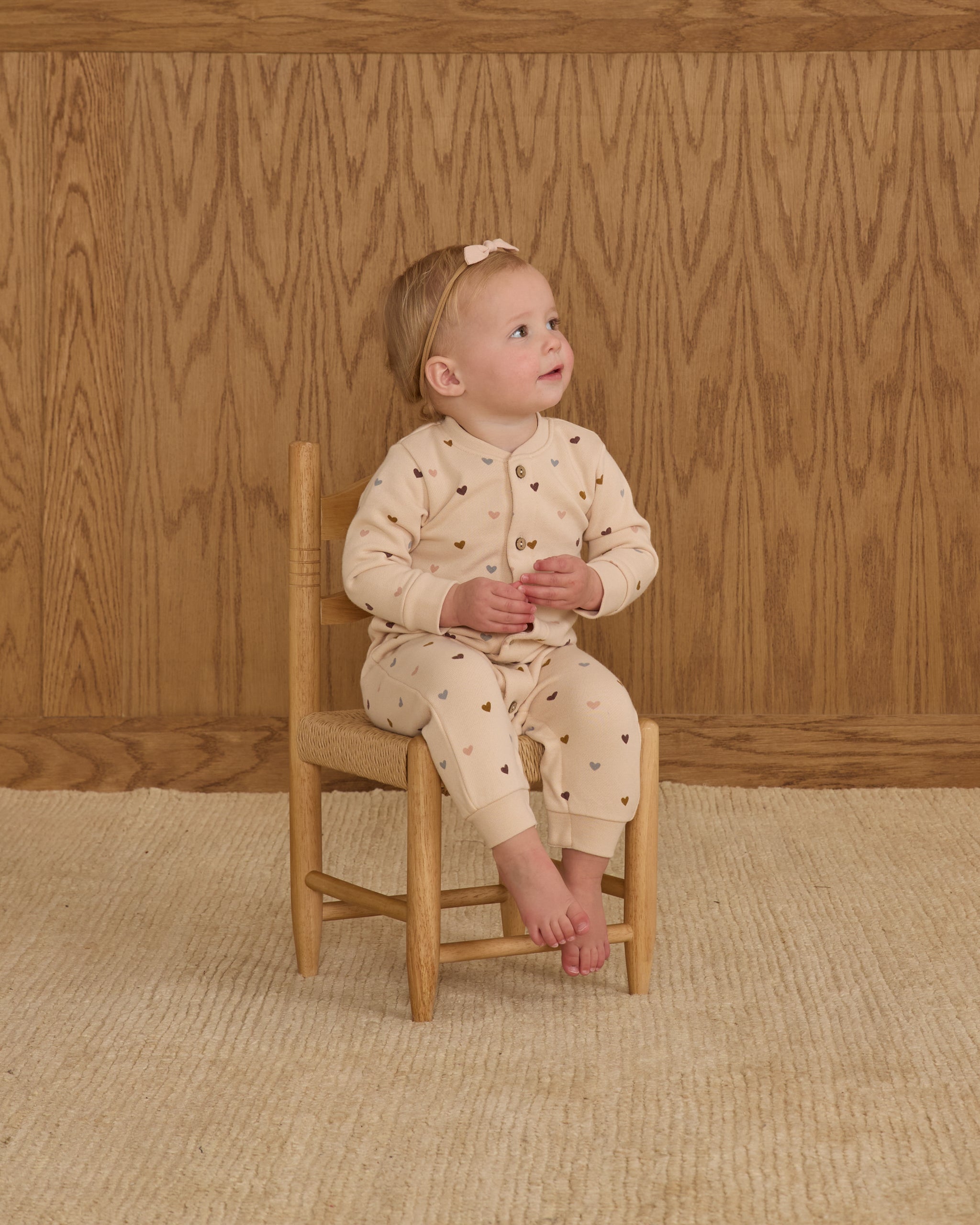 Button Down Jumpsuit || Hearts - Rylee + Cru | Kids Clothes | Trendy Baby Clothes | Modern Infant Outfits |