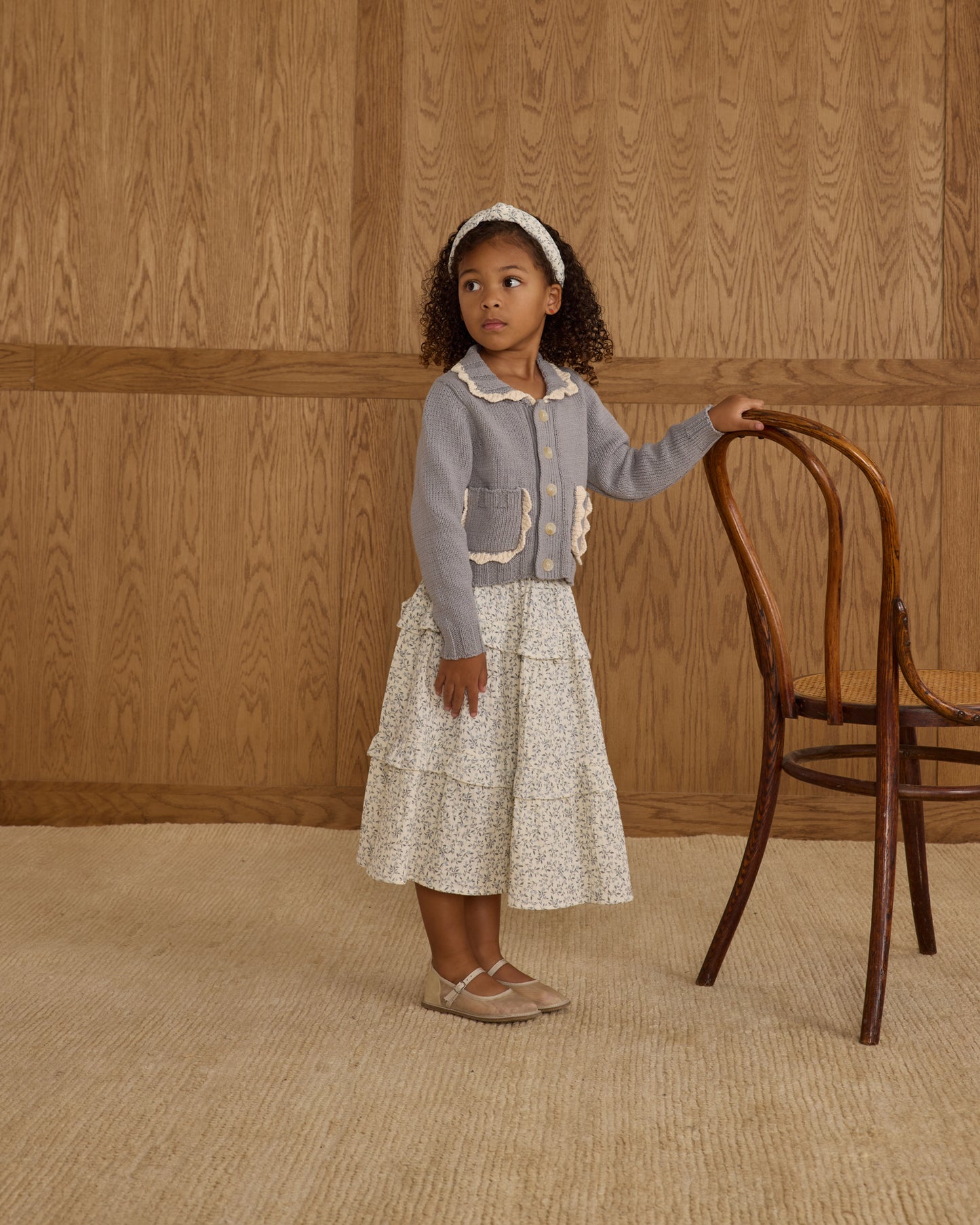 Scallop Cardigan || Dusty Blue - Rylee + Cru | Kids Clothes | Trendy Baby Clothes | Modern Infant Outfits |