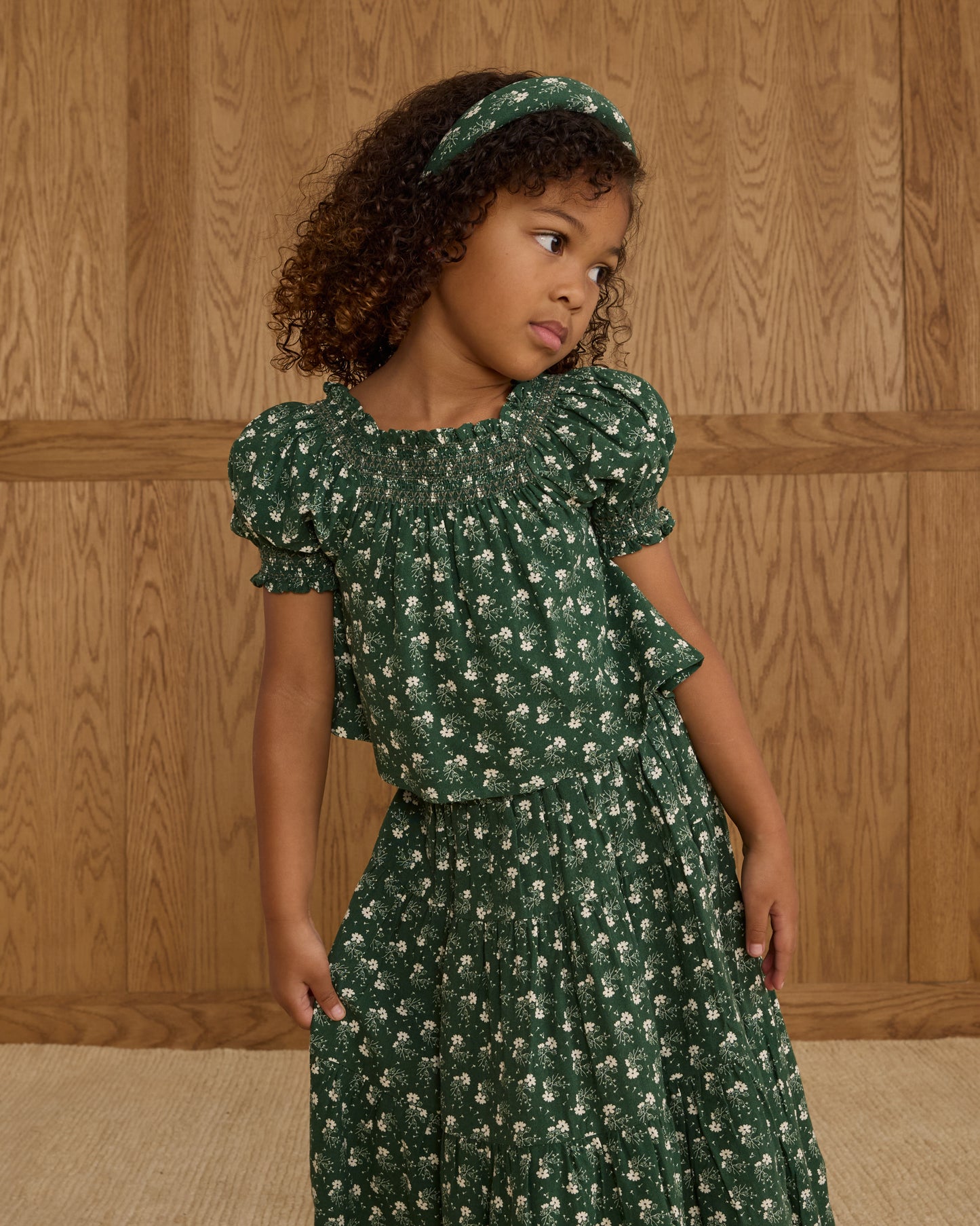 Padded Headband || Green Ditsy - Rylee + Cru | Kids Clothes | Trendy Baby Clothes | Modern Infant Outfits |