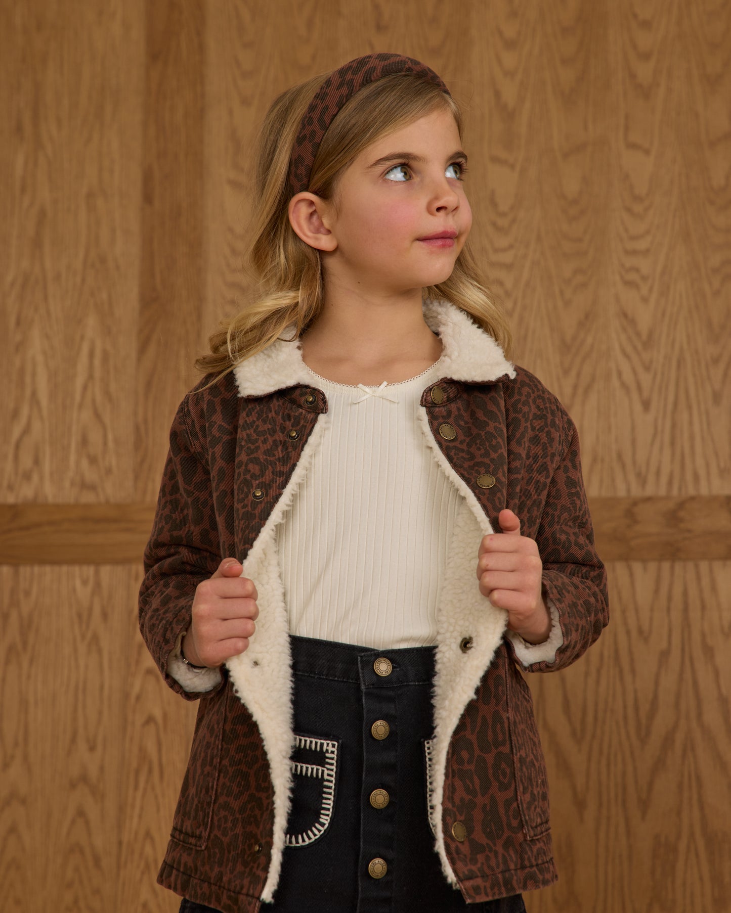 Long Chore Coat || Leopard - Rylee + Cru | Kids Clothes | Trendy Baby Clothes | Modern Infant Outfits |