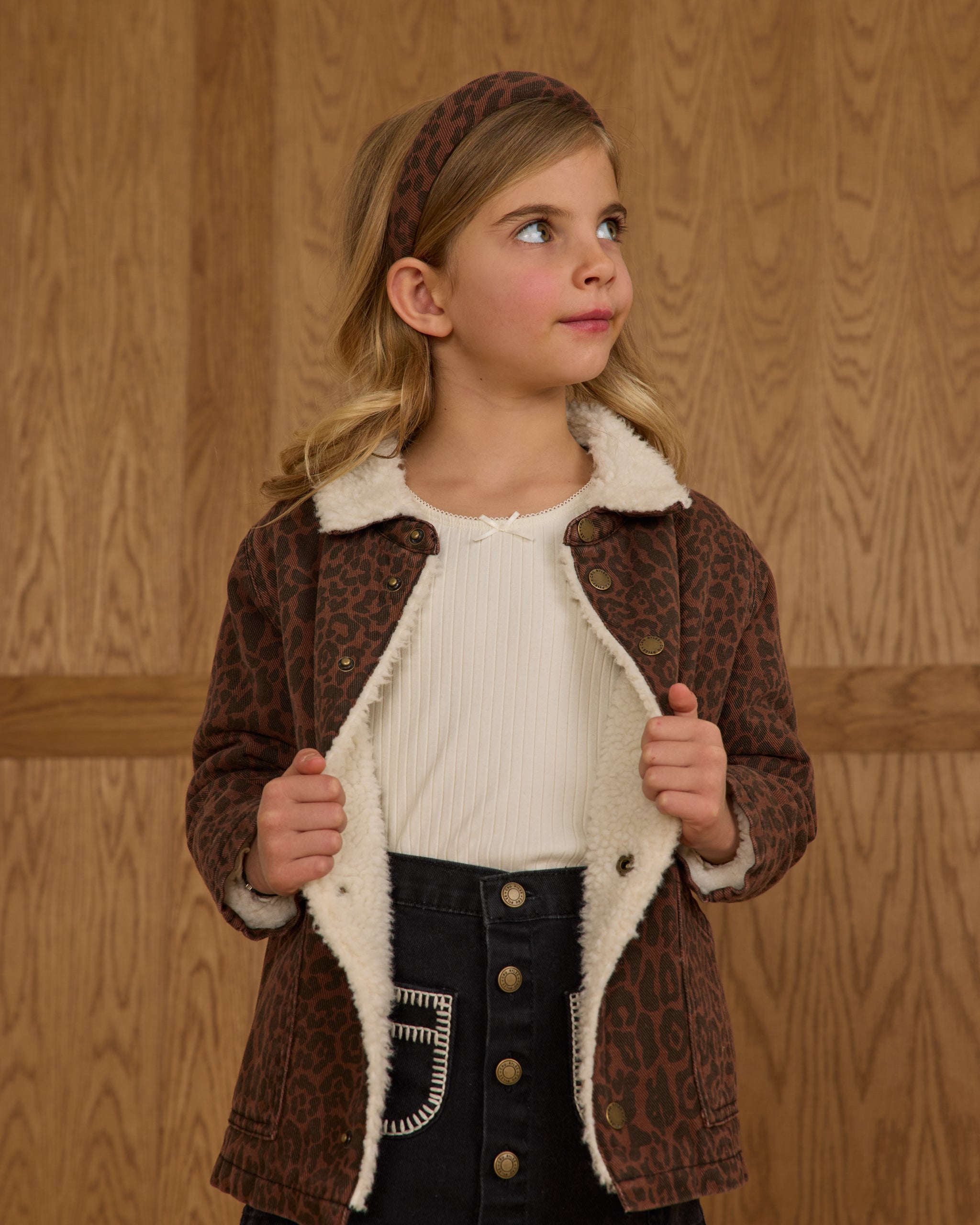 Long Chore Coat || Leopard - Rylee + Cru | Kids Clothes | Trendy Baby Clothes | Modern Infant Outfits |