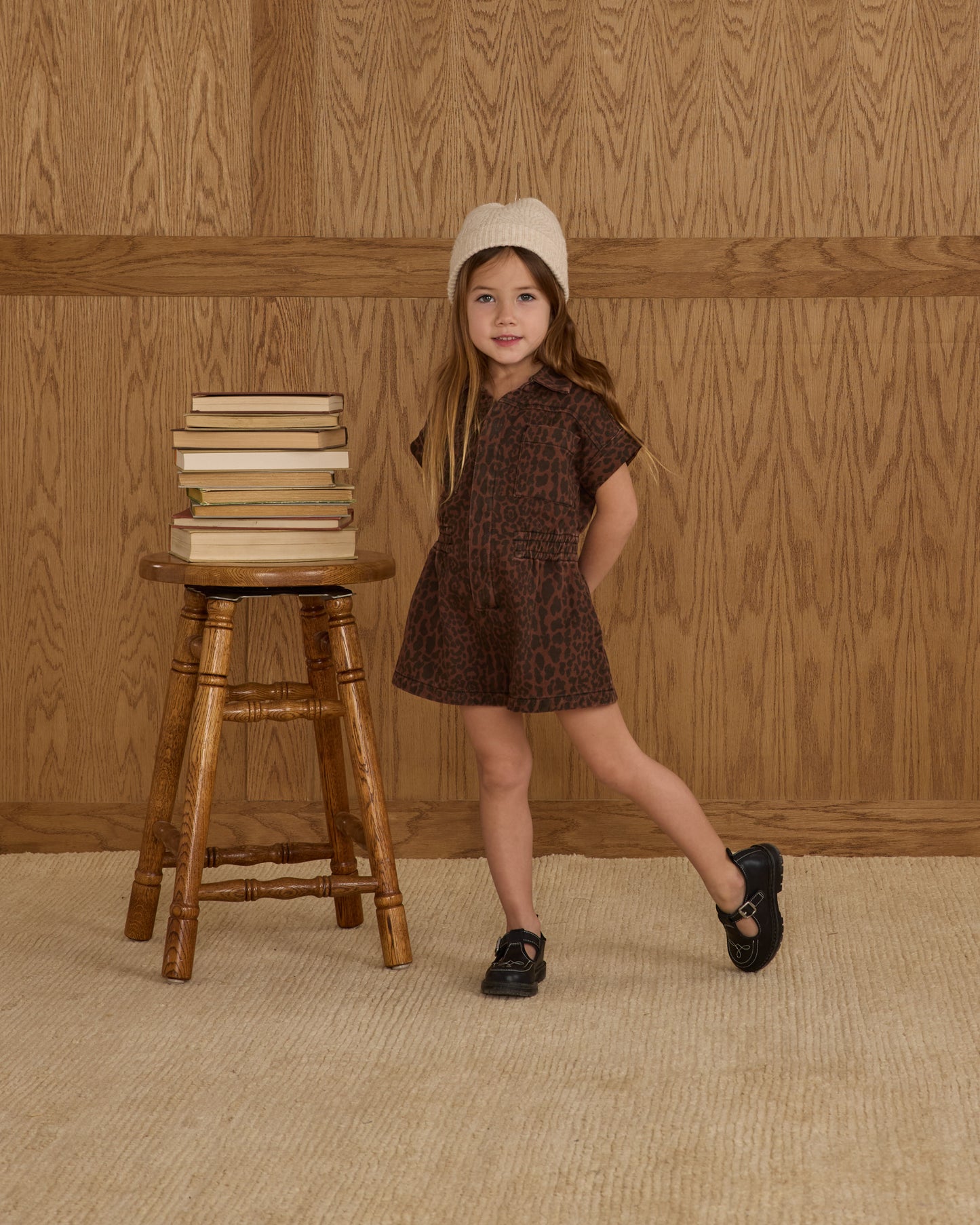 Utility Romper || Leopard - Rylee + Cru | Kids Clothes | Trendy Baby Clothes | Modern Infant Outfits |