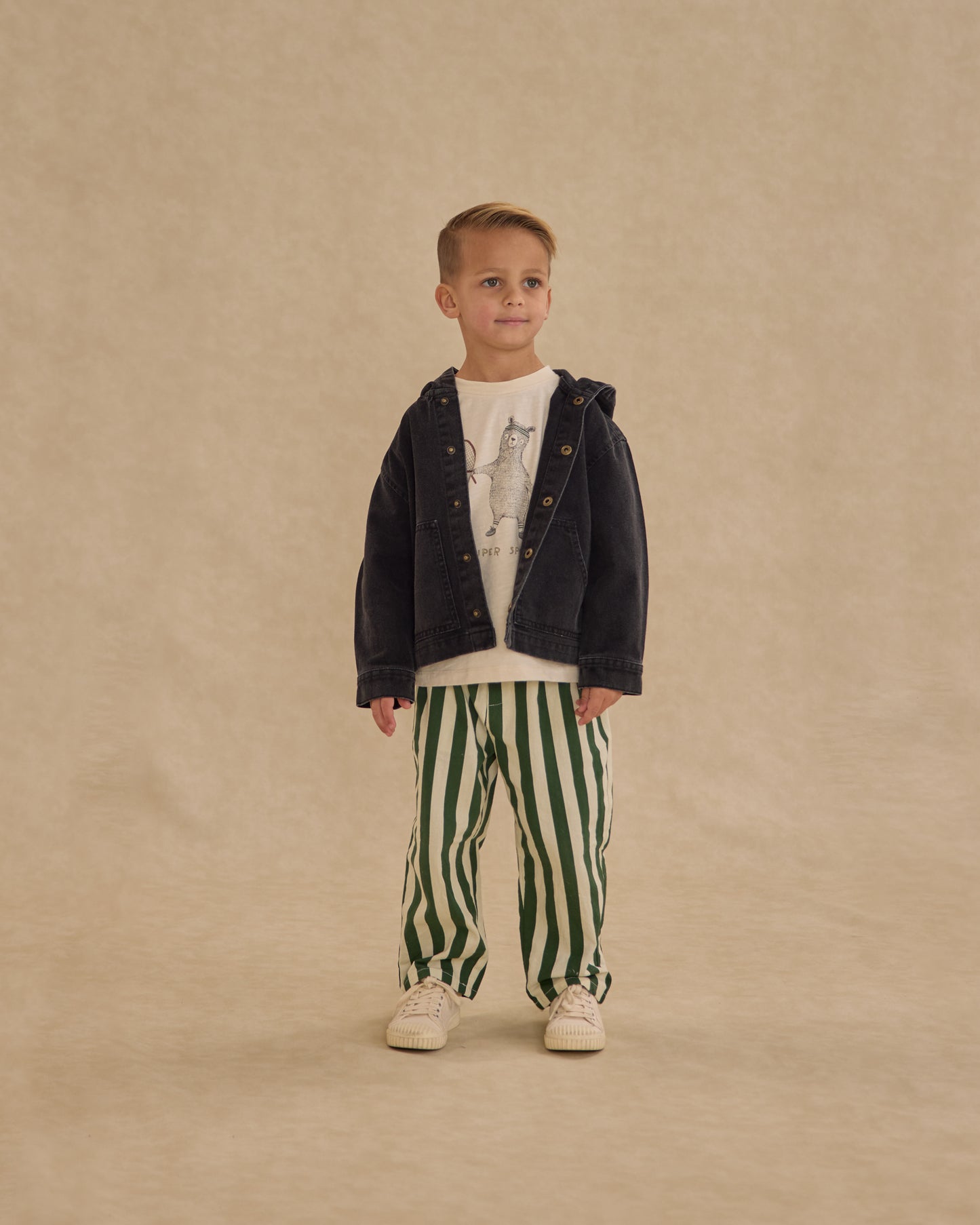 Baggy Pant || Green Stripe - Rylee + Cru | Kids Clothes | Trendy Baby Clothes | Modern Infant Outfits |