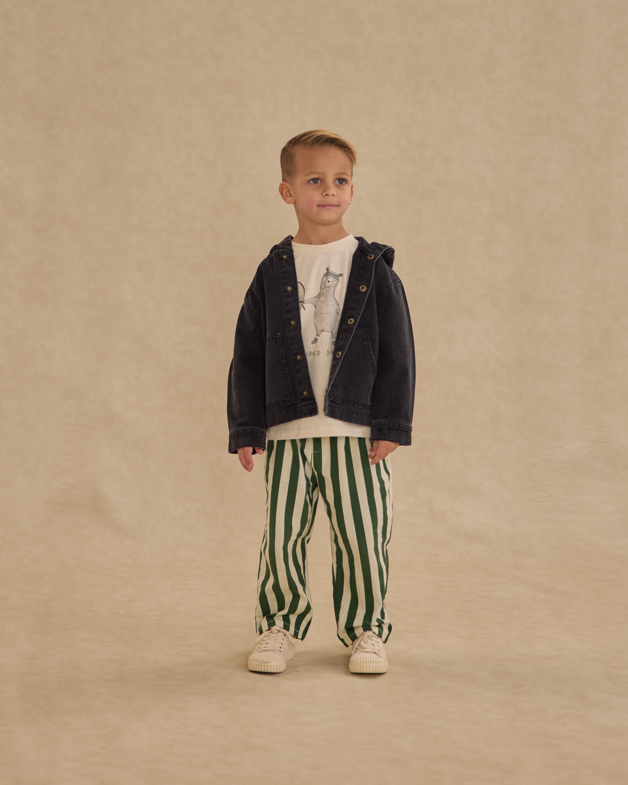 Baggy Pant || Green Stripe - Rylee + Cru | Kids Clothes | Trendy Baby Clothes | Modern Infant Outfits |
