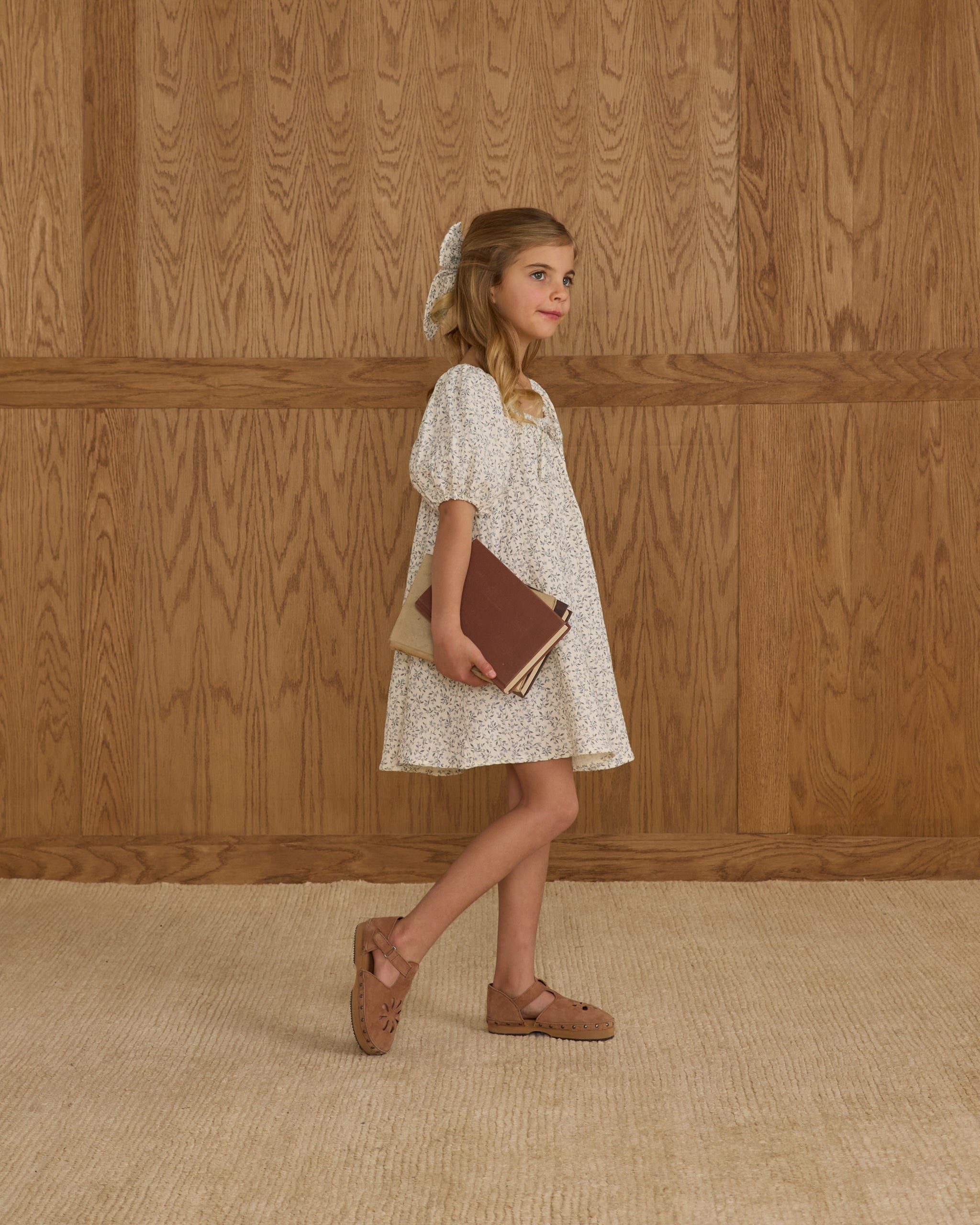 Oversized Bow || Blue Vines - Rylee + Cru | Kids Clothes | Trendy Baby Clothes | Modern Infant Outfits |