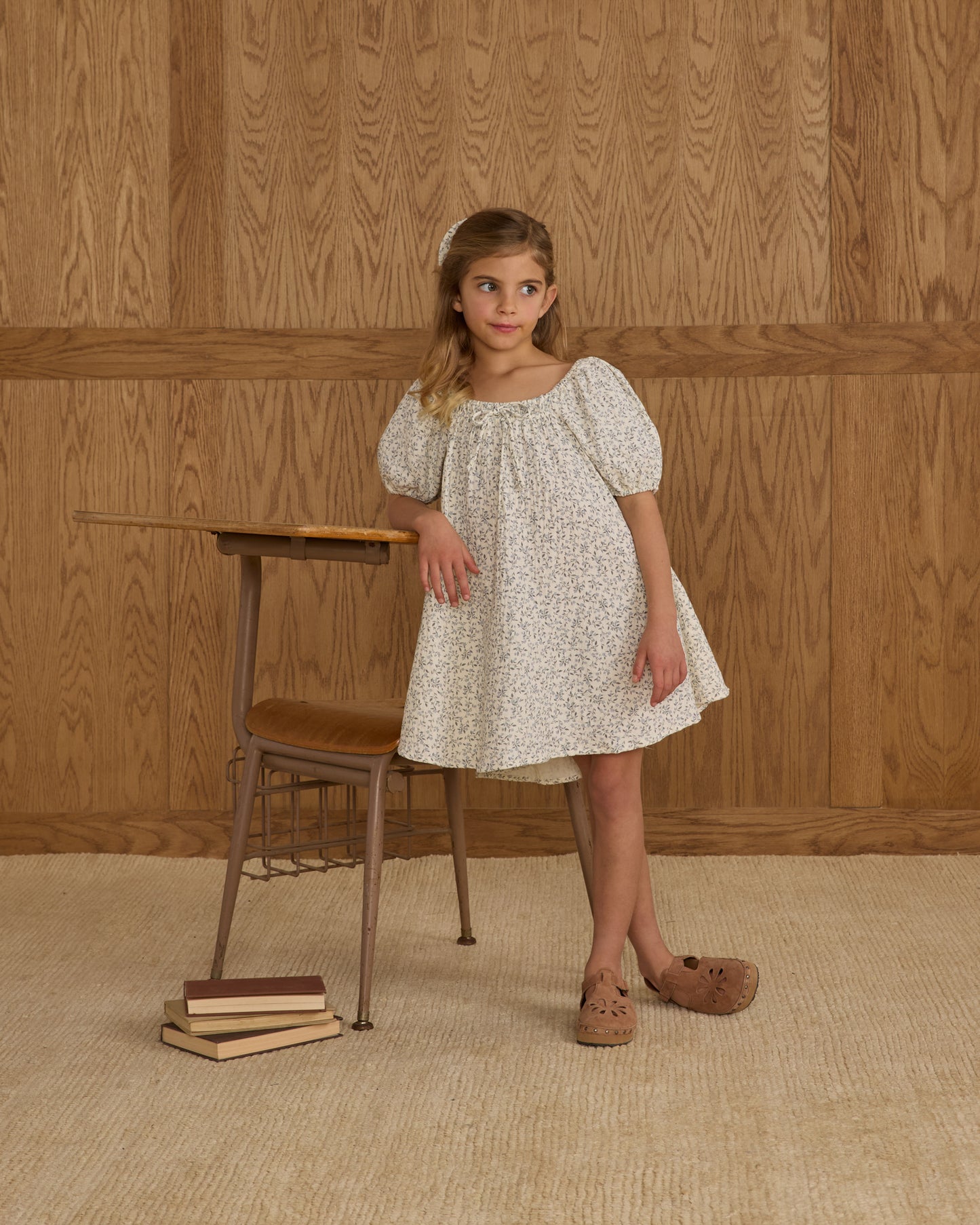 Sabrina Mini Dress || Blue Vines - Rylee + Cru | Kids Clothes | Trendy Baby Clothes | Modern Infant Outfits |