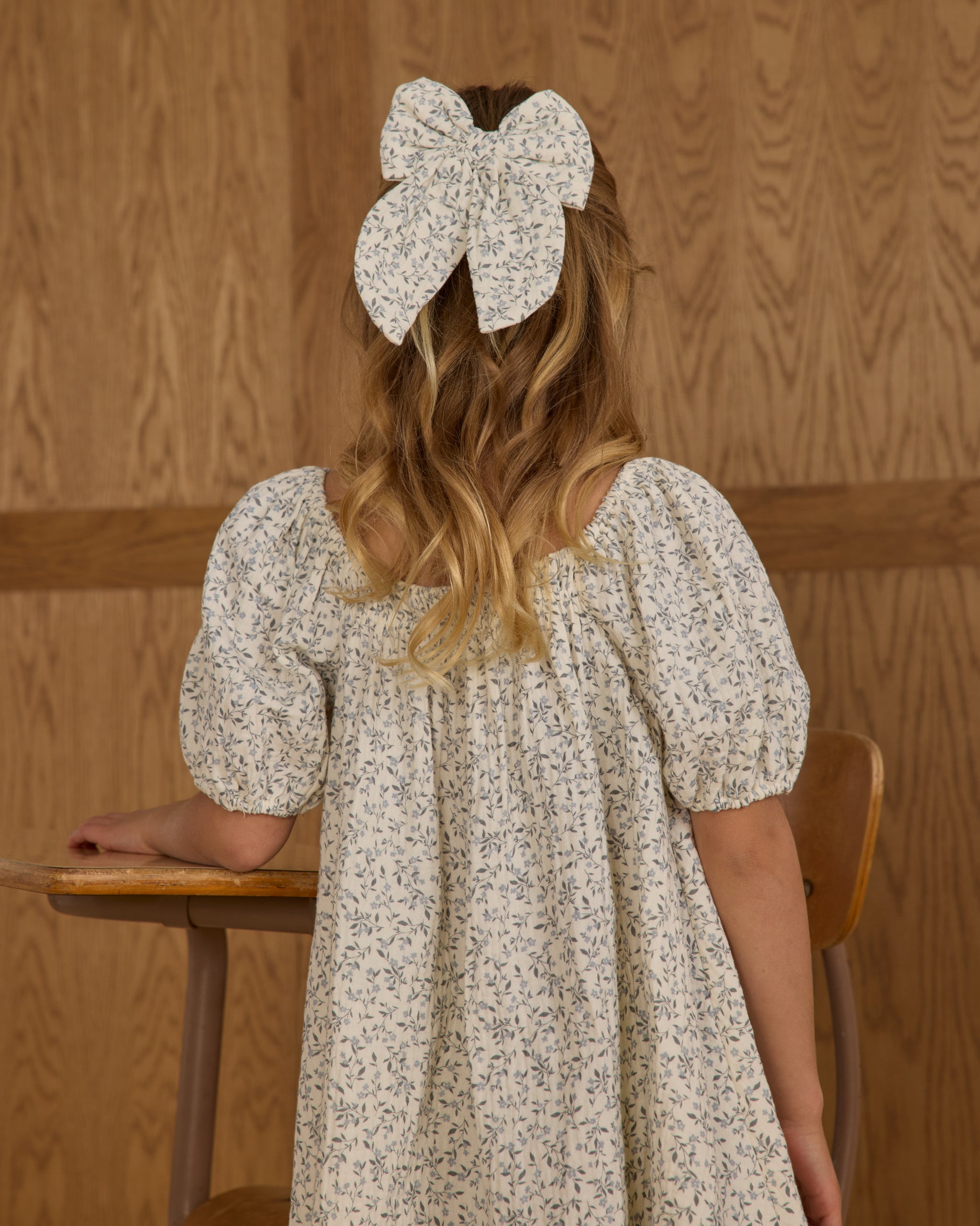Oversized Bow || Blue Vines - Rylee + Cru | Kids Clothes | Trendy Baby Clothes | Modern Infant Outfits |