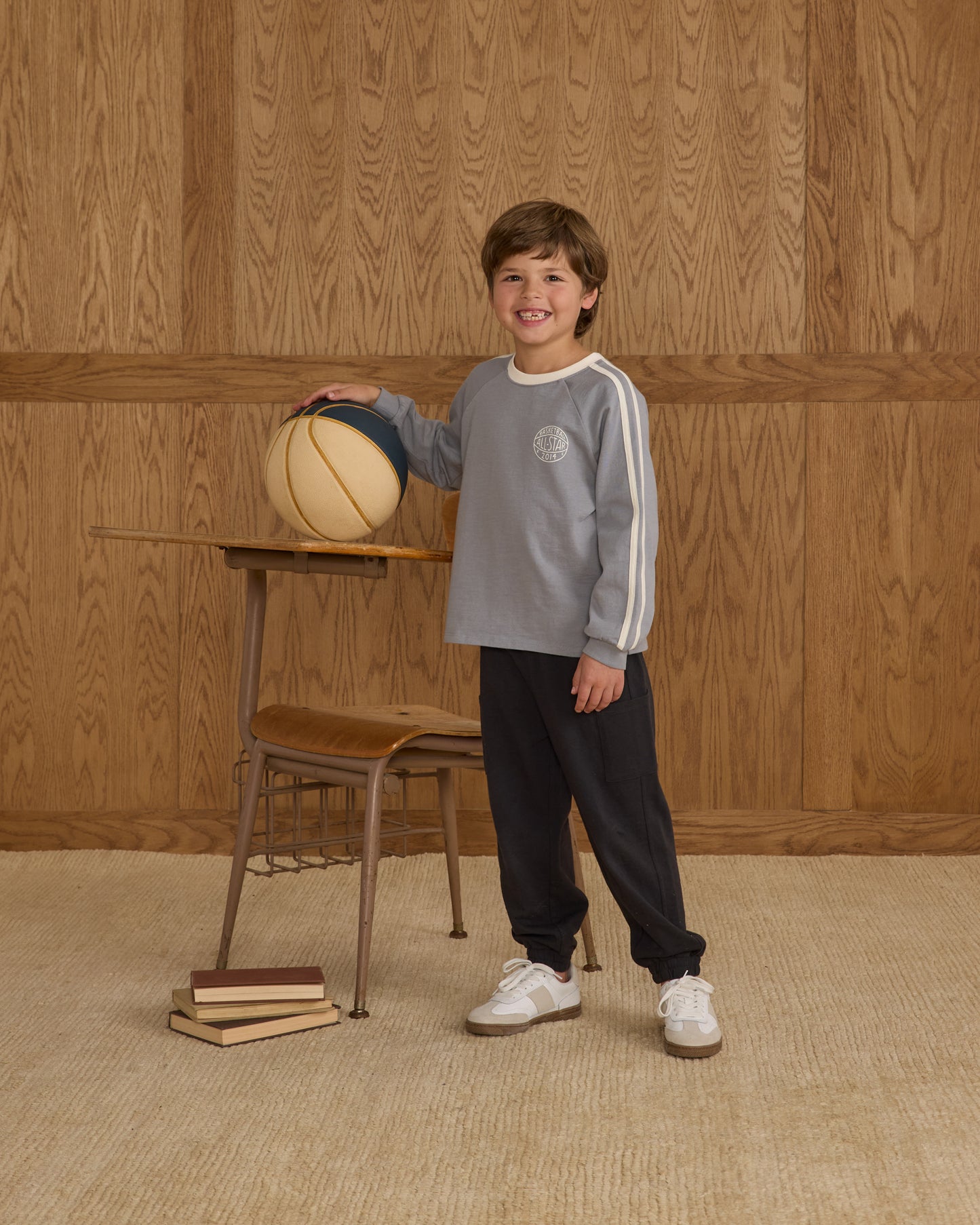 Jersey Long Sleeve Tee || Dusty Blue - Rylee + Cru | Kids Clothes | Trendy Baby Clothes | Modern Infant Outfits |