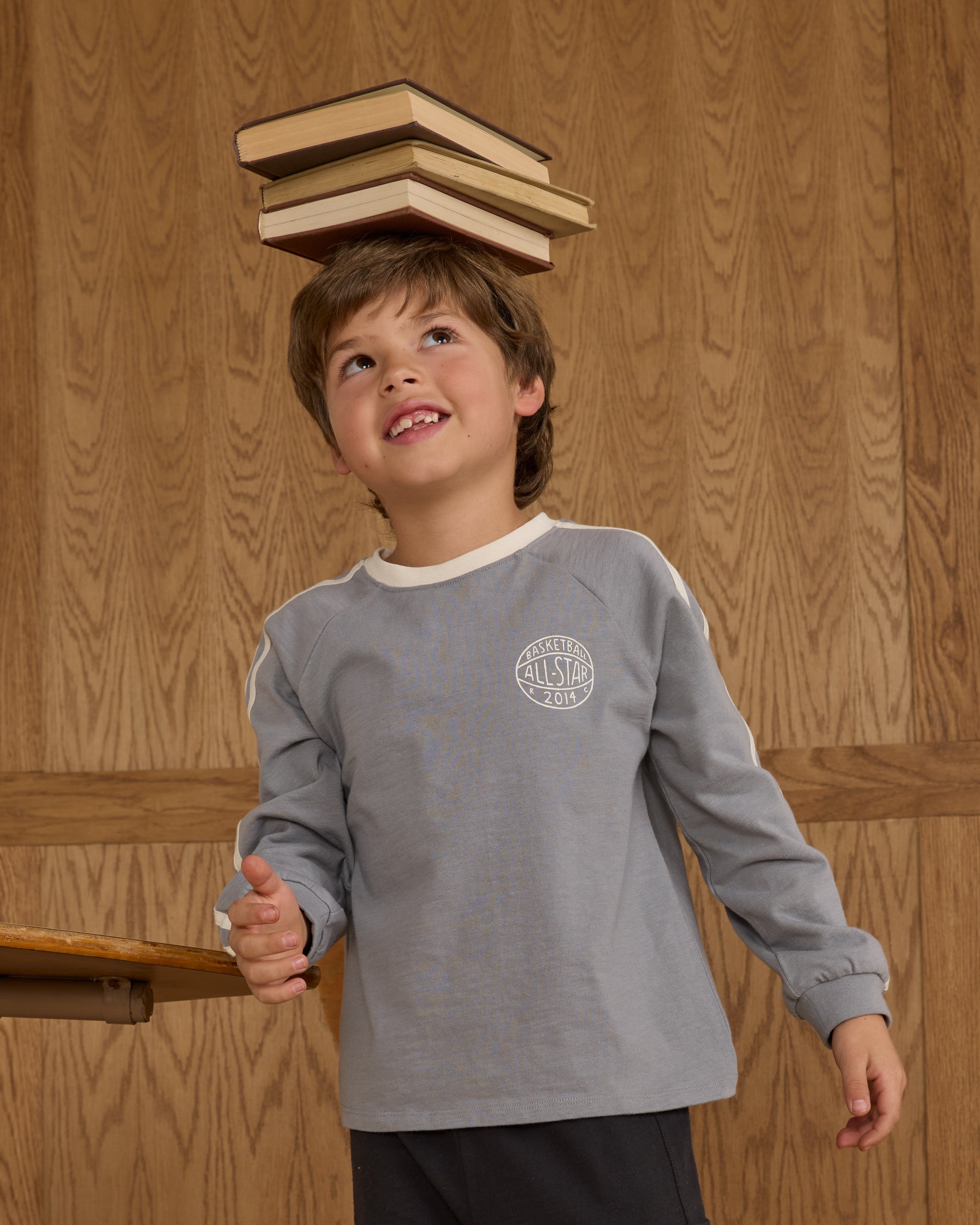 Jersey Long Sleeve Tee || Dusty Blue - Rylee + Cru | Kids Clothes | Trendy Baby Clothes | Modern Infant Outfits |