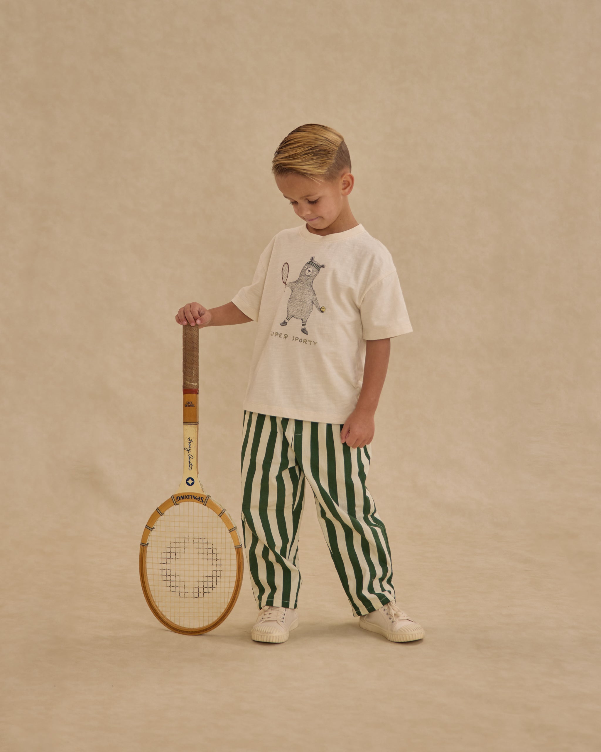 Baggy Pant || Green Stripe - Rylee + Cru | Kids Clothes | Trendy Baby Clothes | Modern Infant Outfits |