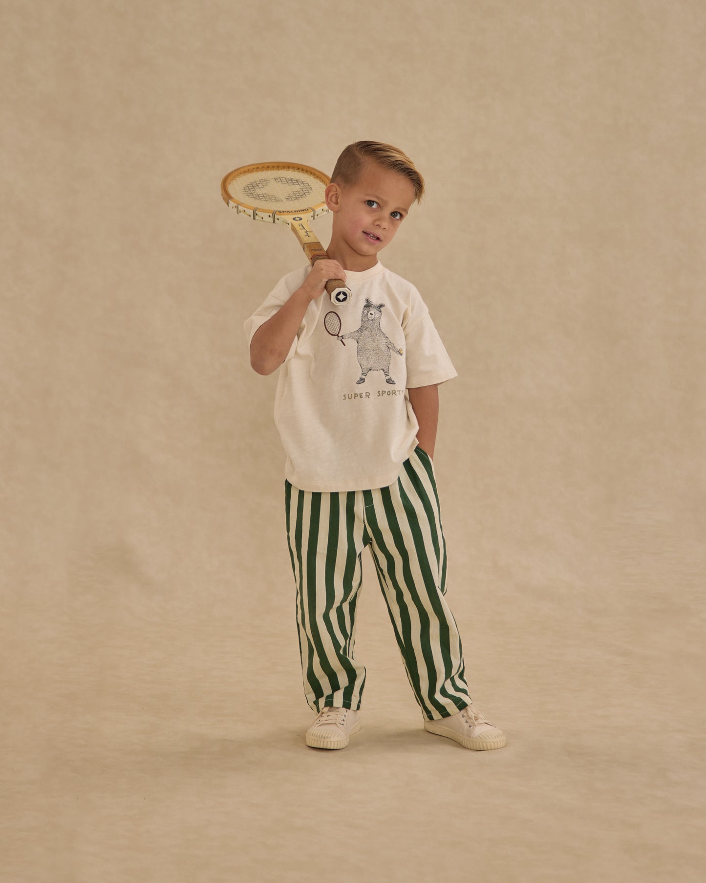 Baggy Pant || Green Stripe - Rylee + Cru | Kids Clothes | Trendy Baby Clothes | Modern Infant Outfits |