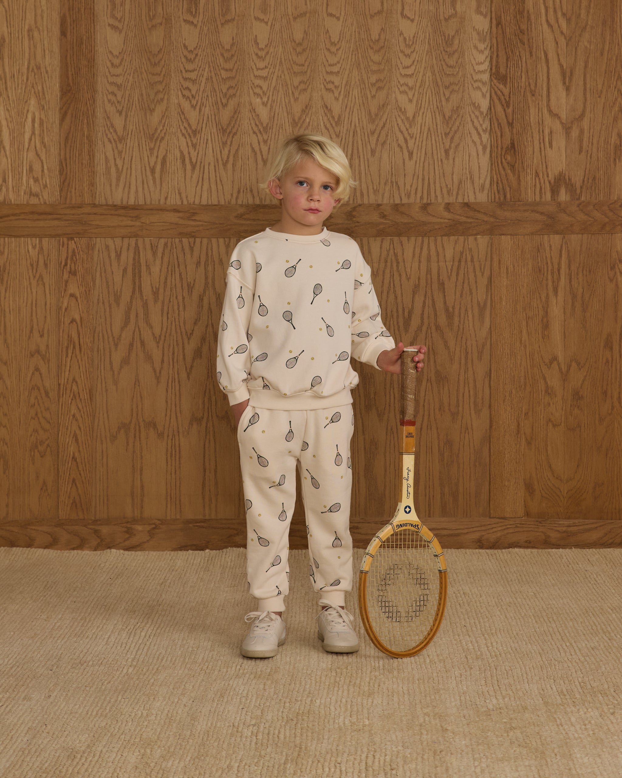 Relaxed Sweatshirt || Tennis - Rylee + Cru | Kids Clothes | Trendy Baby Clothes | Modern Infant Outfits |