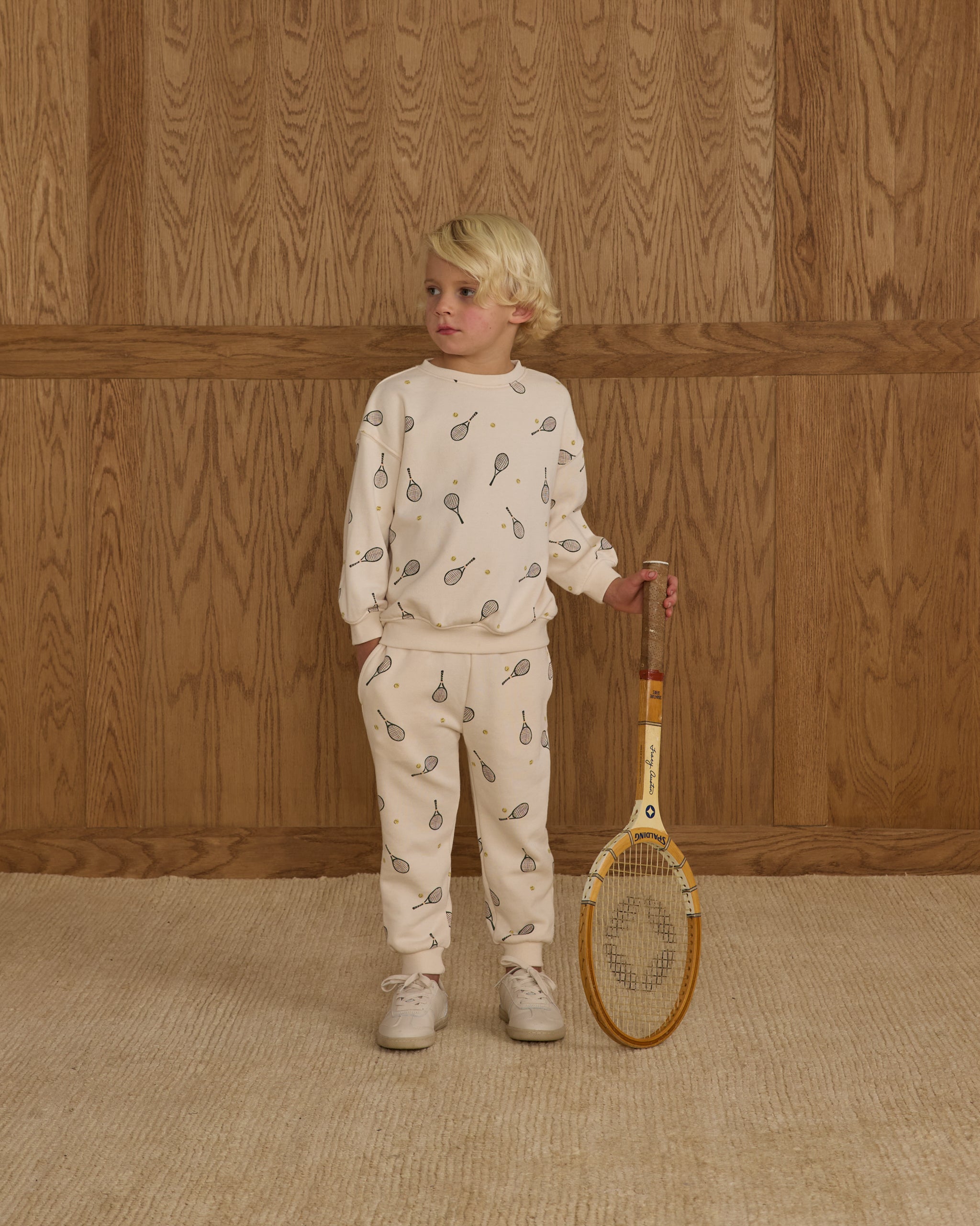 Relaxed Sweatshirt || Tennis - Rylee + Cru | Kids Clothes | Trendy Baby Clothes | Modern Infant Outfits |