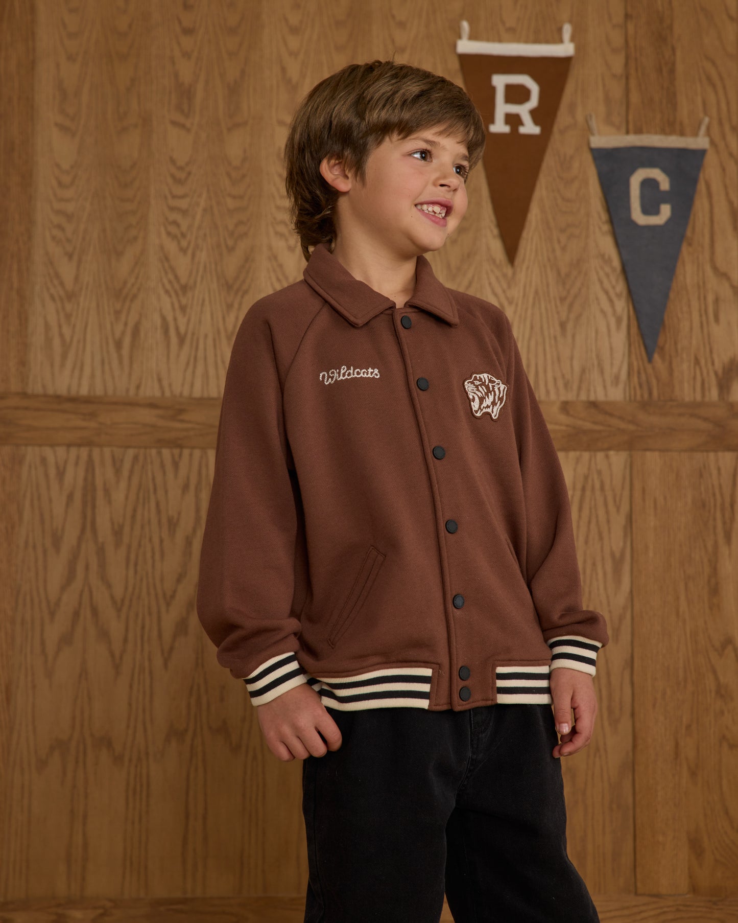 French Terry Bomber || West Coast Wildcats - Rylee + Cru | Kids Clothes | Trendy Baby Clothes | Modern Infant Outfits |