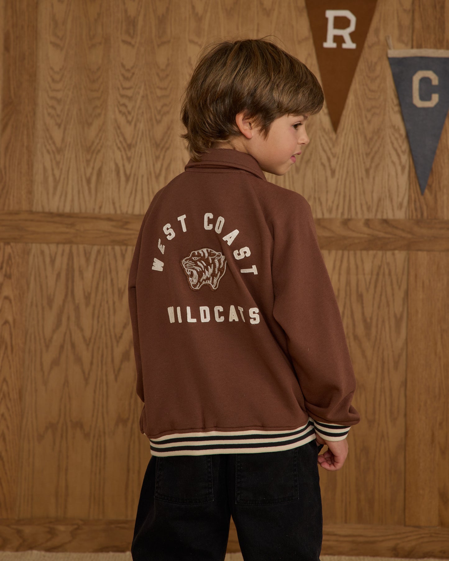 French Terry Bomber || West Coast Wildcats - Rylee + Cru | Kids Clothes | Trendy Baby Clothes | Modern Infant Outfits |