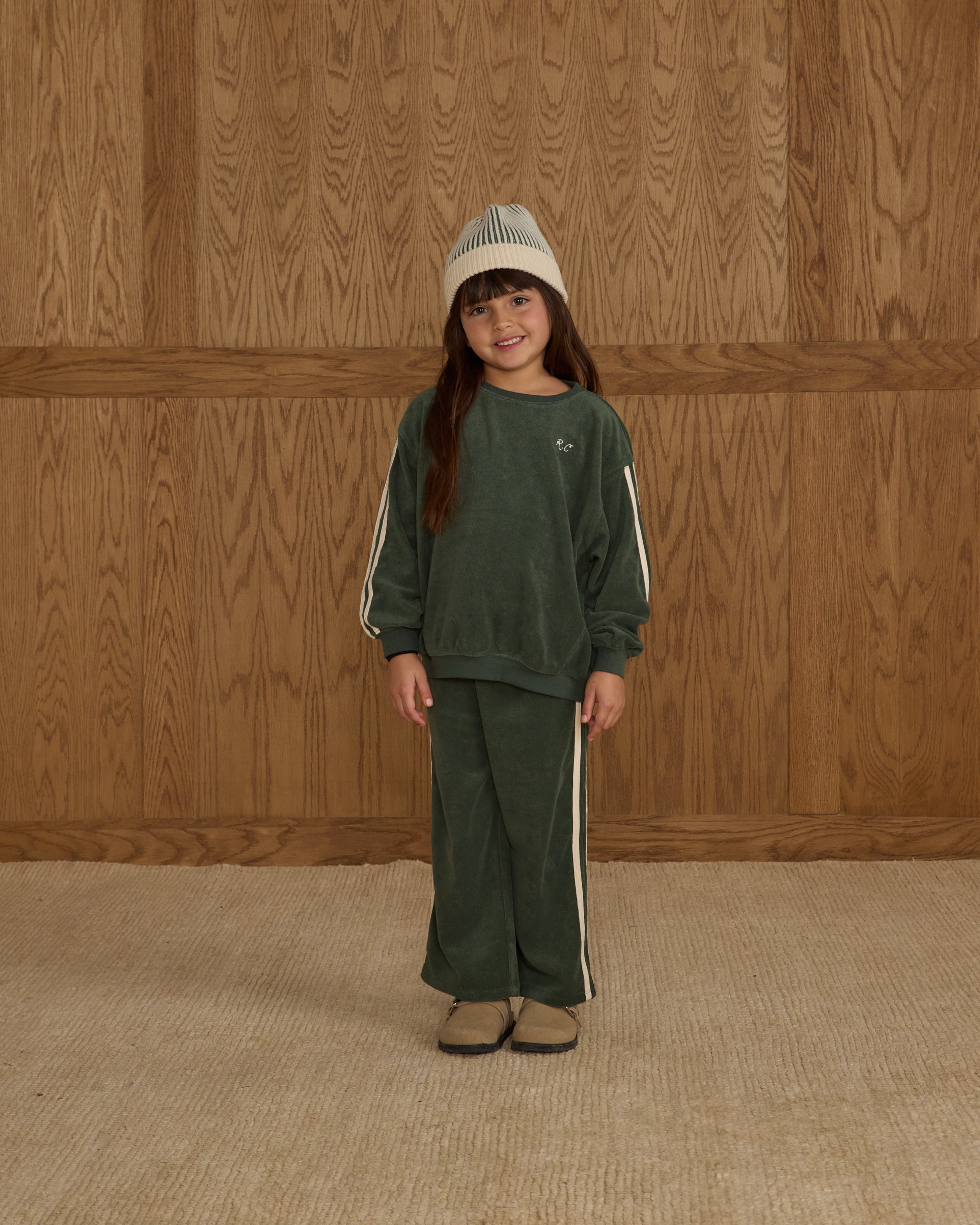 Oversized Sweatshirt || Green - Rylee + Cru | Kids Clothes | Trendy Baby Clothes | Modern Infant Outfits |