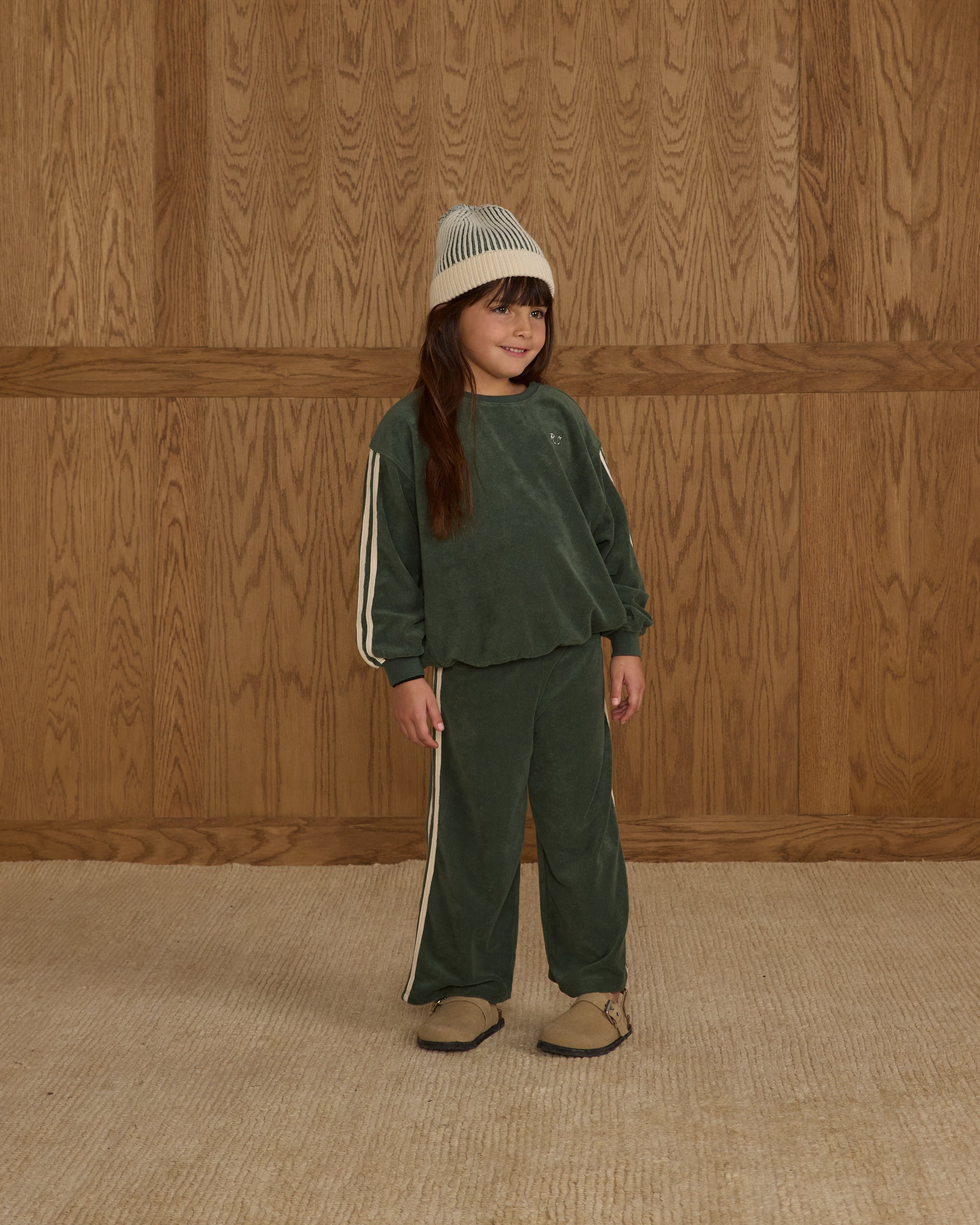 Oversized Sweatshirt || Green - Rylee + Cru | Kids Clothes | Trendy Baby Clothes | Modern Infant Outfits |