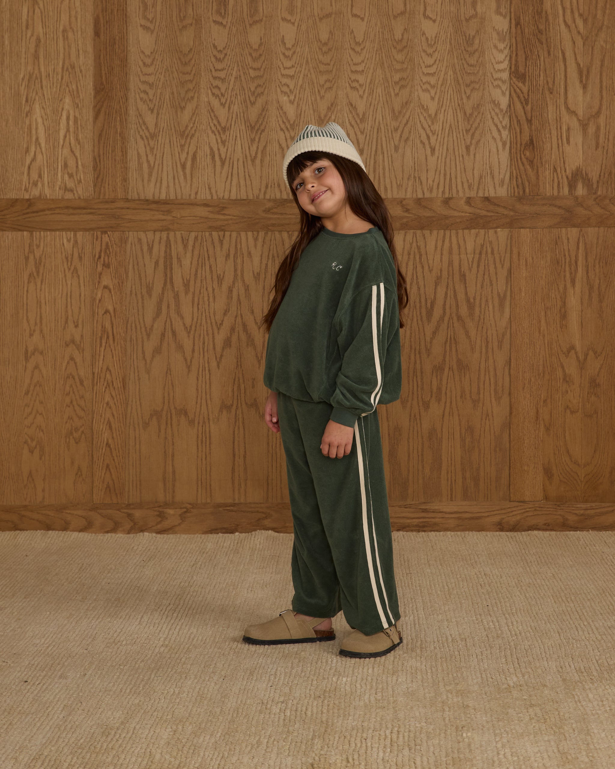 Track Pant || Green - Rylee + Cru | Kids Clothes | Trendy Baby Clothes | Modern Infant Outfits |