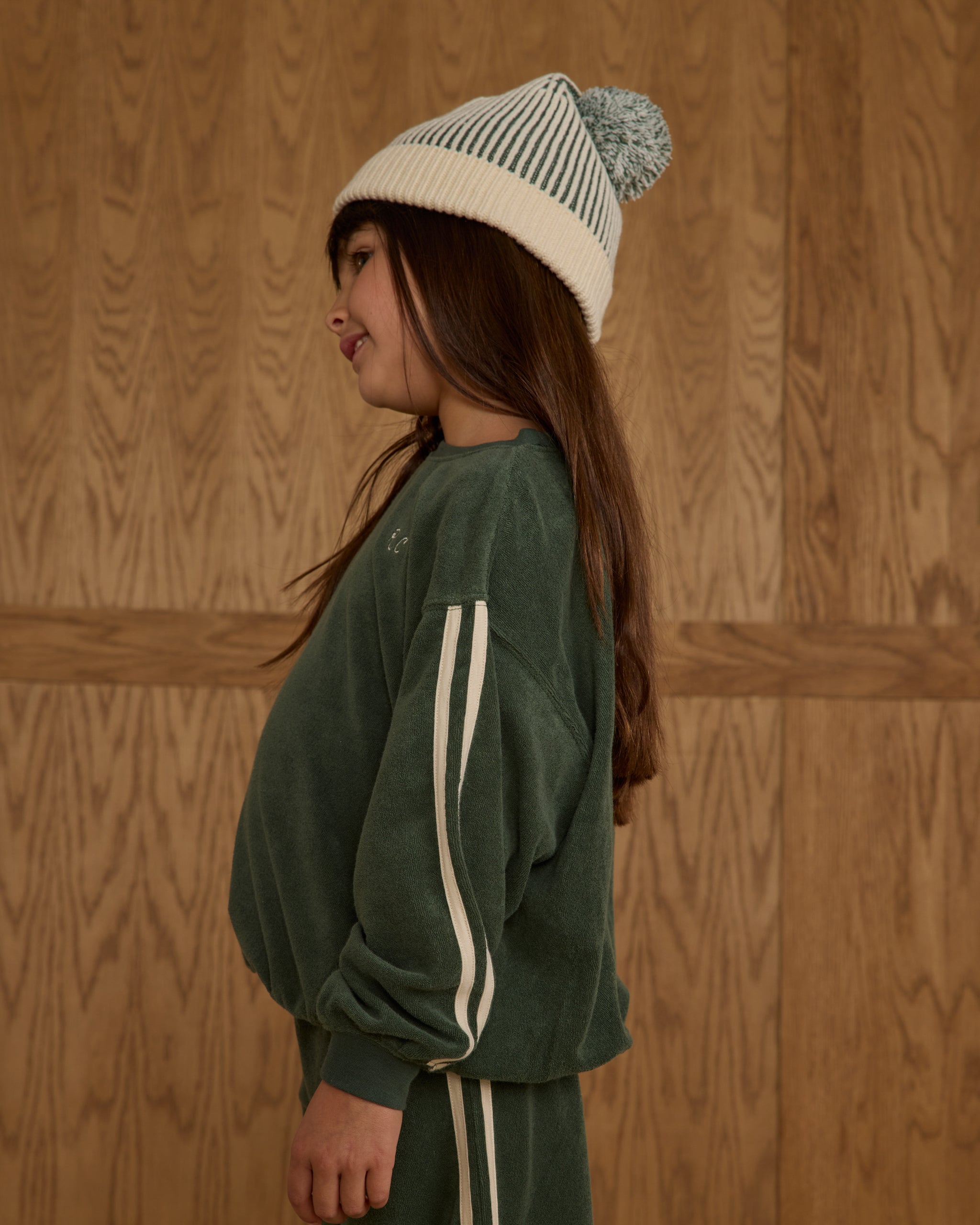 Oversized Sweatshirt || Green - Rylee + Cru | Kids Clothes | Trendy Baby Clothes | Modern Infant Outfits |
