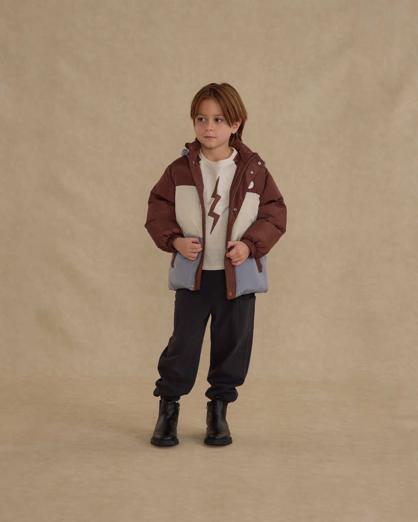 Ski Puffer Jacket || Brown - Rylee + Cru | Kids Clothes | Trendy Baby Clothes | Modern Infant Outfits |