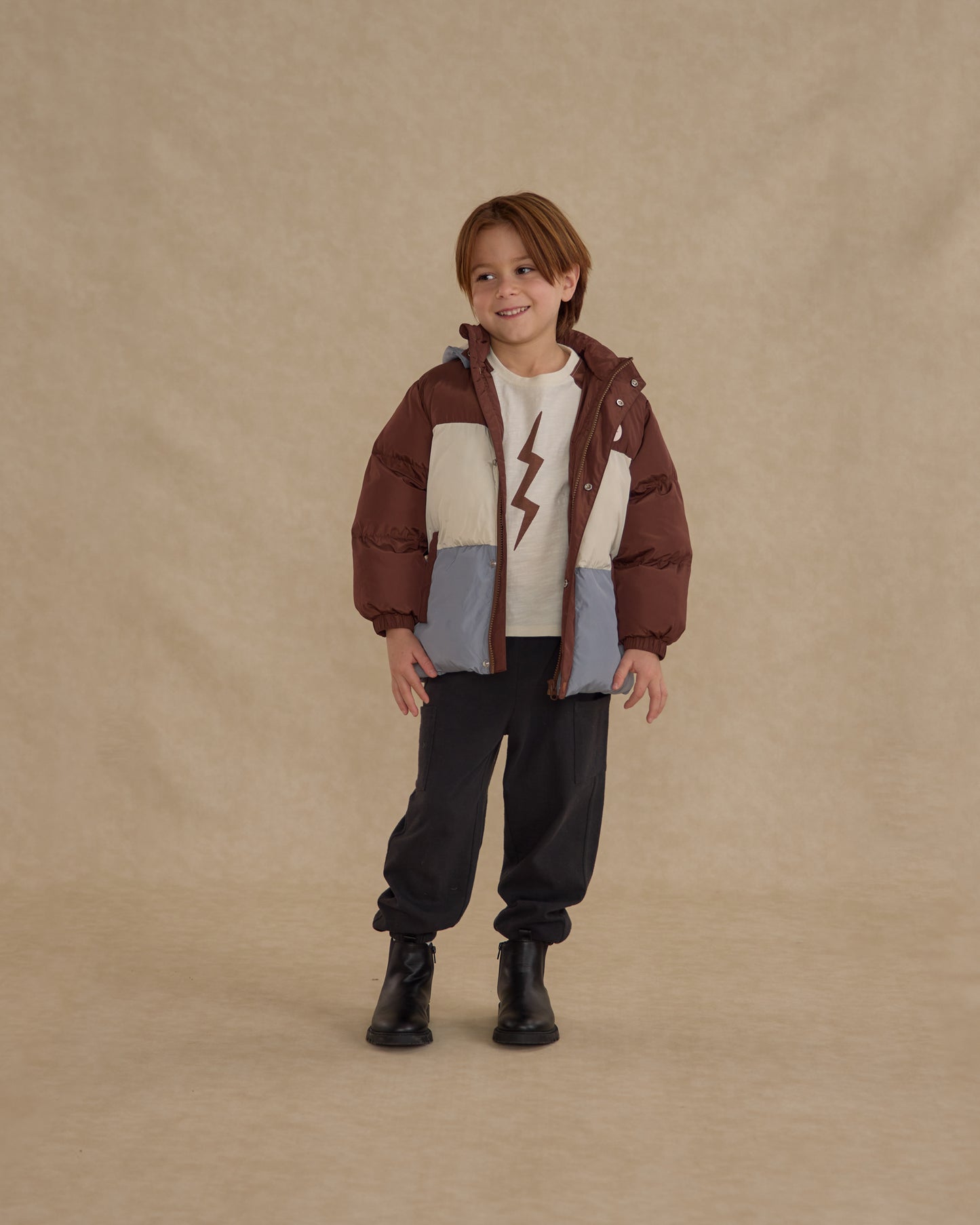 Ski Puffer Jacket || Brown - Rylee + Cru | Kids Clothes | Trendy Baby Clothes | Modern Infant Outfits |