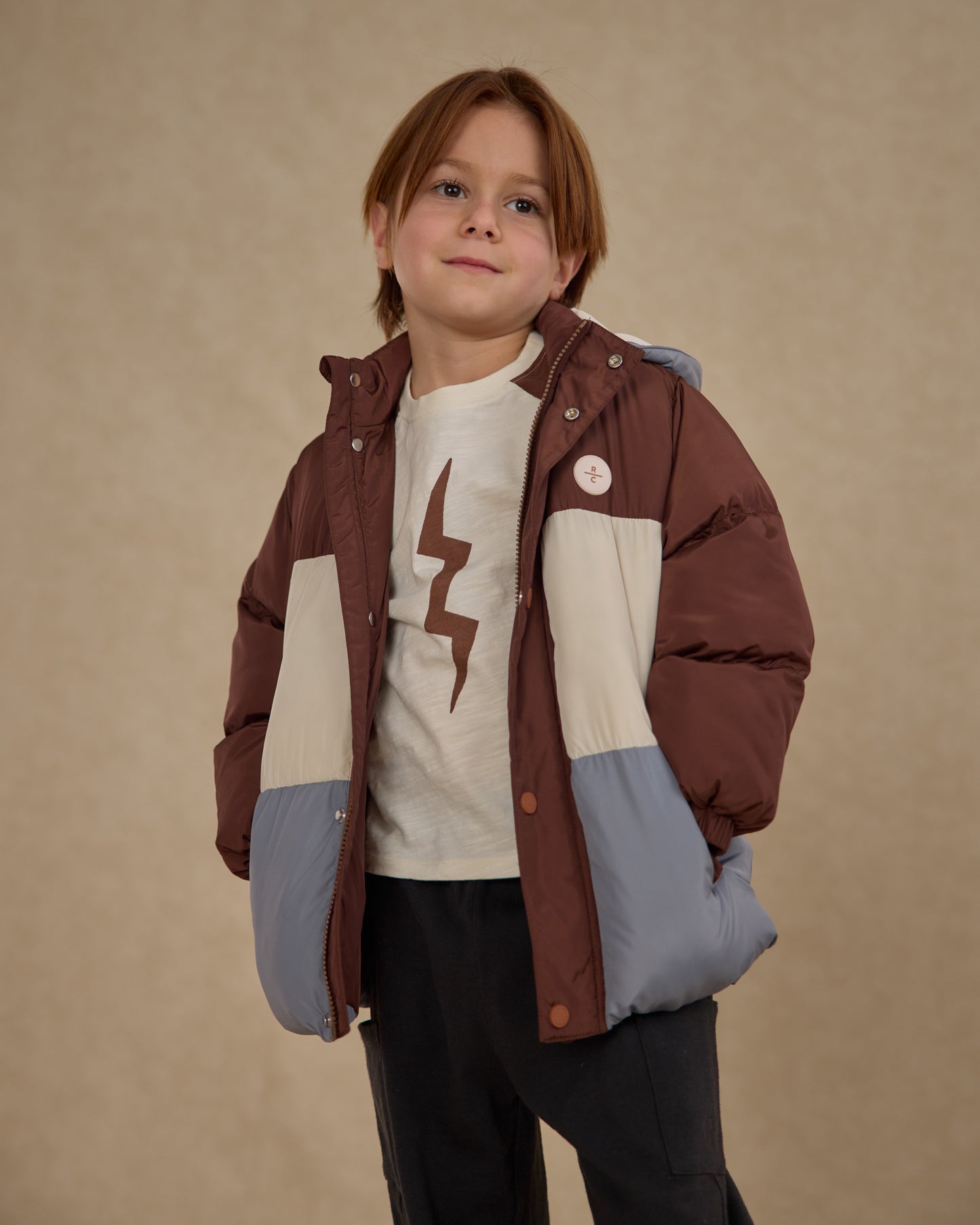 Ski Puffer Jacket || Brown - Rylee + Cru | Kids Clothes | Trendy Baby Clothes | Modern Infant Outfits |