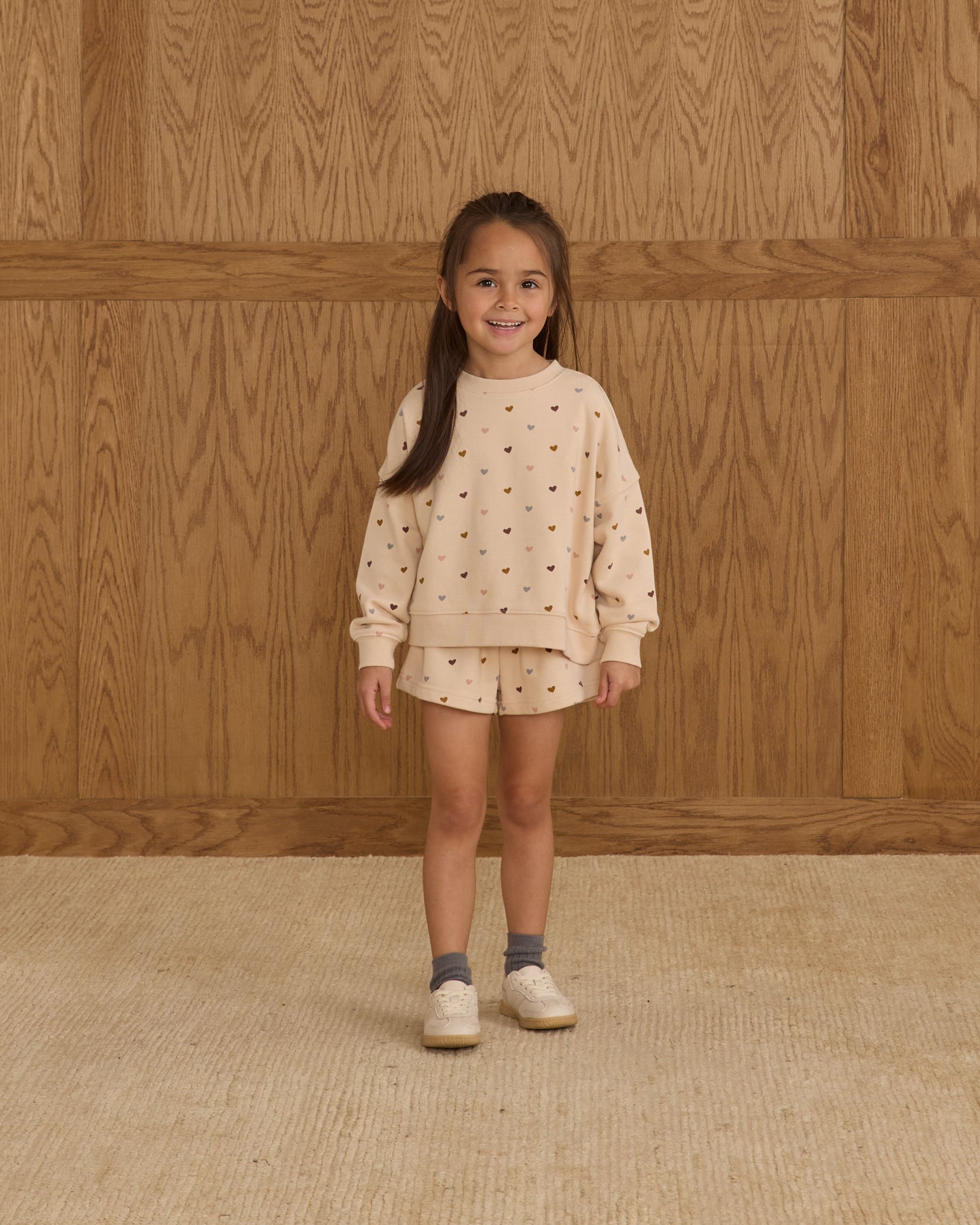 Boxy Pullover || Hearts - Rylee + Cru | Kids Clothes | Trendy Baby Clothes | Modern Infant Outfits |