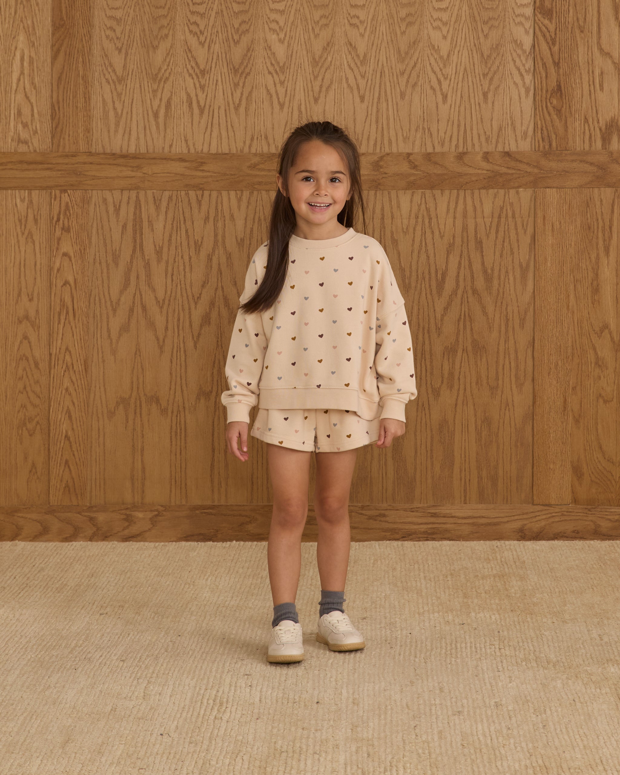 Boxy Pullover || Hearts - Rylee + Cru | Kids Clothes | Trendy Baby Clothes | Modern Infant Outfits |