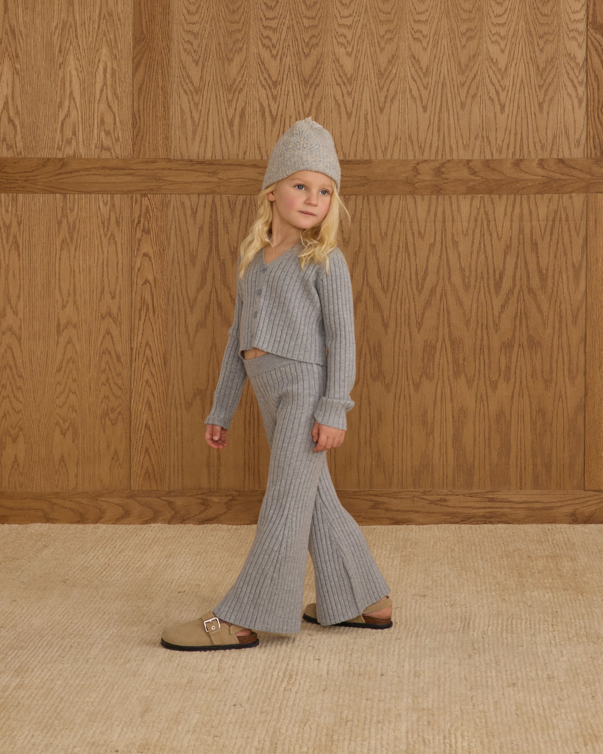 Long Sleeve Knit Button Top || Dusty Blue - Rylee + Cru | Kids Clothes | Trendy Baby Clothes | Modern Infant Outfits |