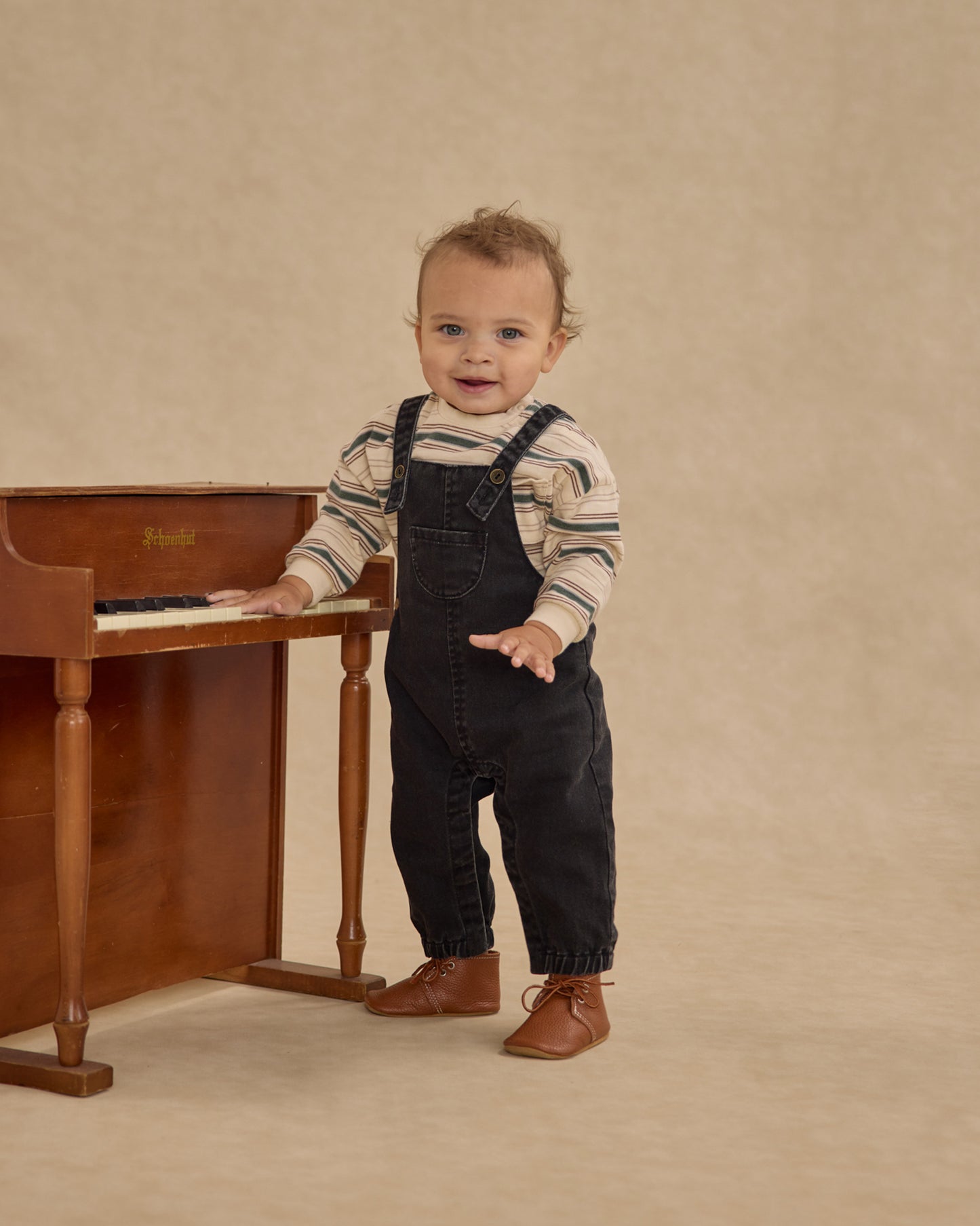 Baby Overalls || Washed Black - Rylee + Cru | Kids Clothes | Trendy Baby Clothes | Modern Infant Outfits |