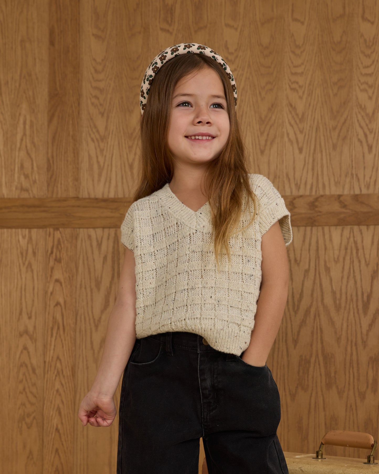 Sweater Vest || Oatmeal Speckle - Rylee + Cru | Kids Clothes | Trendy Baby Clothes | Modern Infant Outfits |