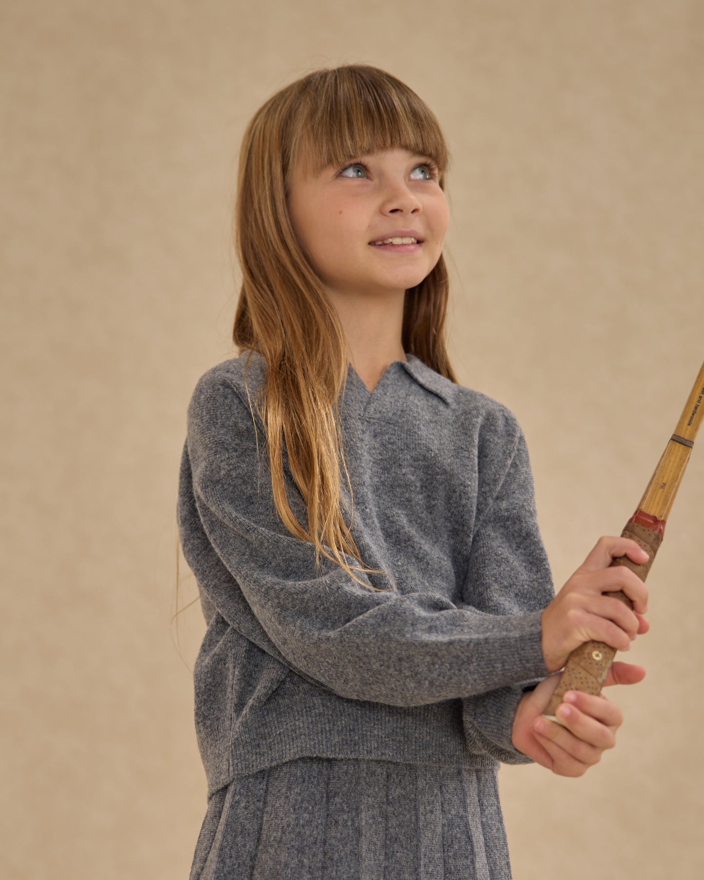 Collared Sweater || Heathered Grey - Rylee + Cru | Kids Clothes | Trendy Baby Clothes | Modern Infant Outfits |