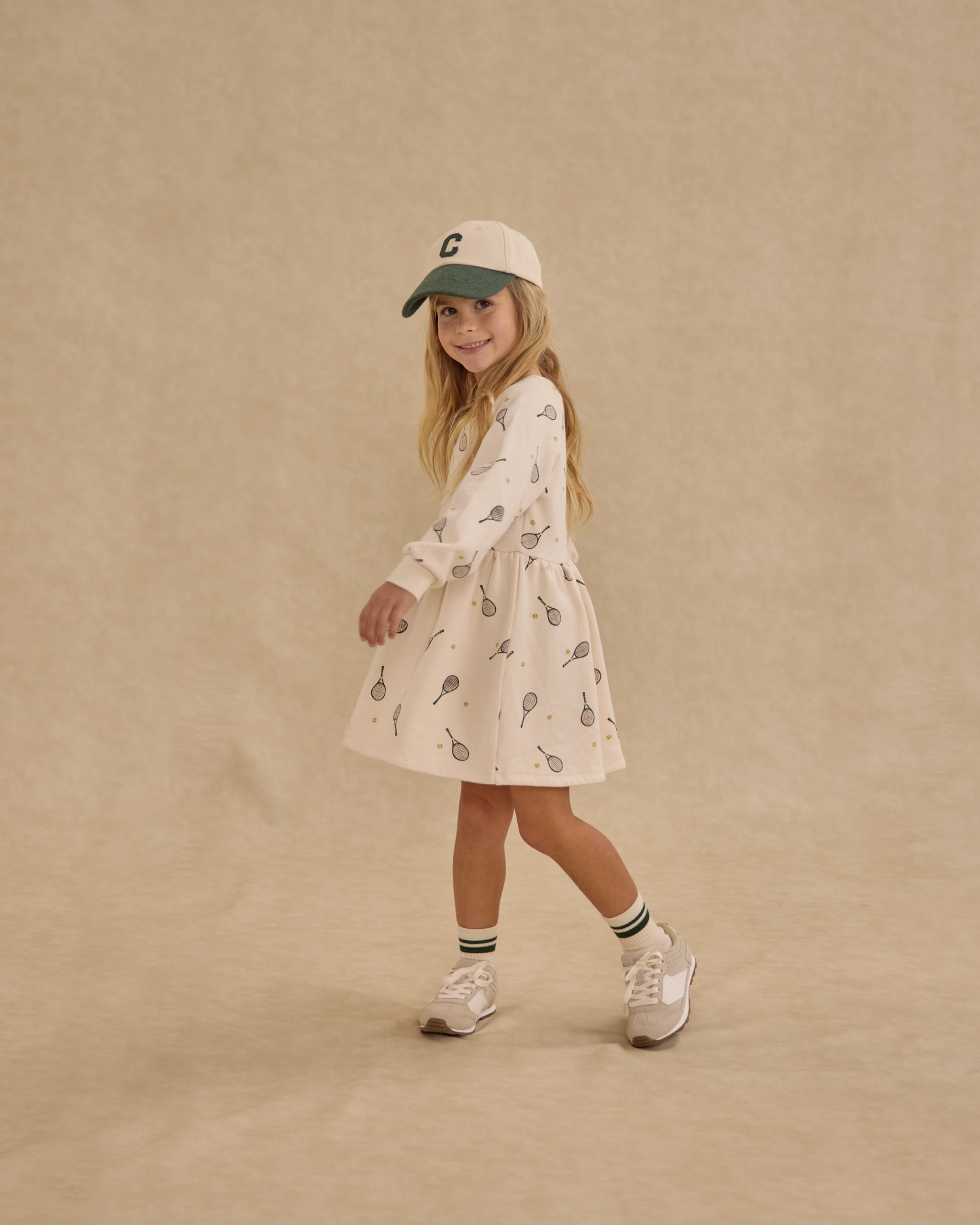Raglan Dress || Tennis - Rylee + Cru | Kids Clothes | Trendy Baby Clothes | Modern Infant Outfits |