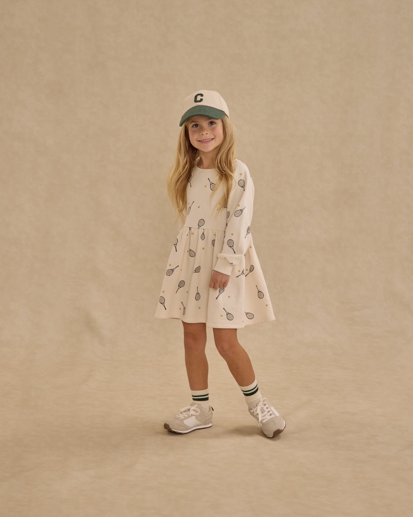 Raglan Dress || Tennis - Rylee + Cru | Kids Clothes | Trendy Baby Clothes | Modern Infant Outfits |