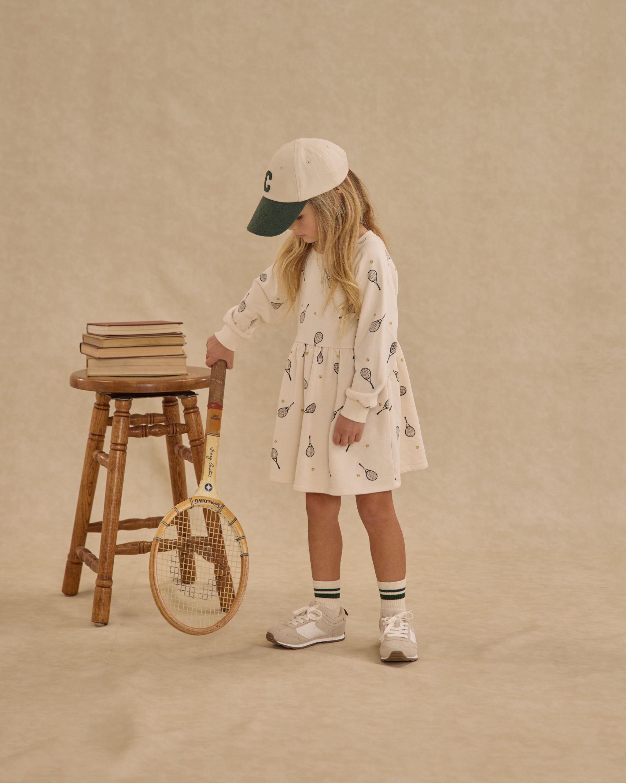 Raglan Dress || Tennis - Rylee + Cru | Kids Clothes | Trendy Baby Clothes | Modern Infant Outfits |