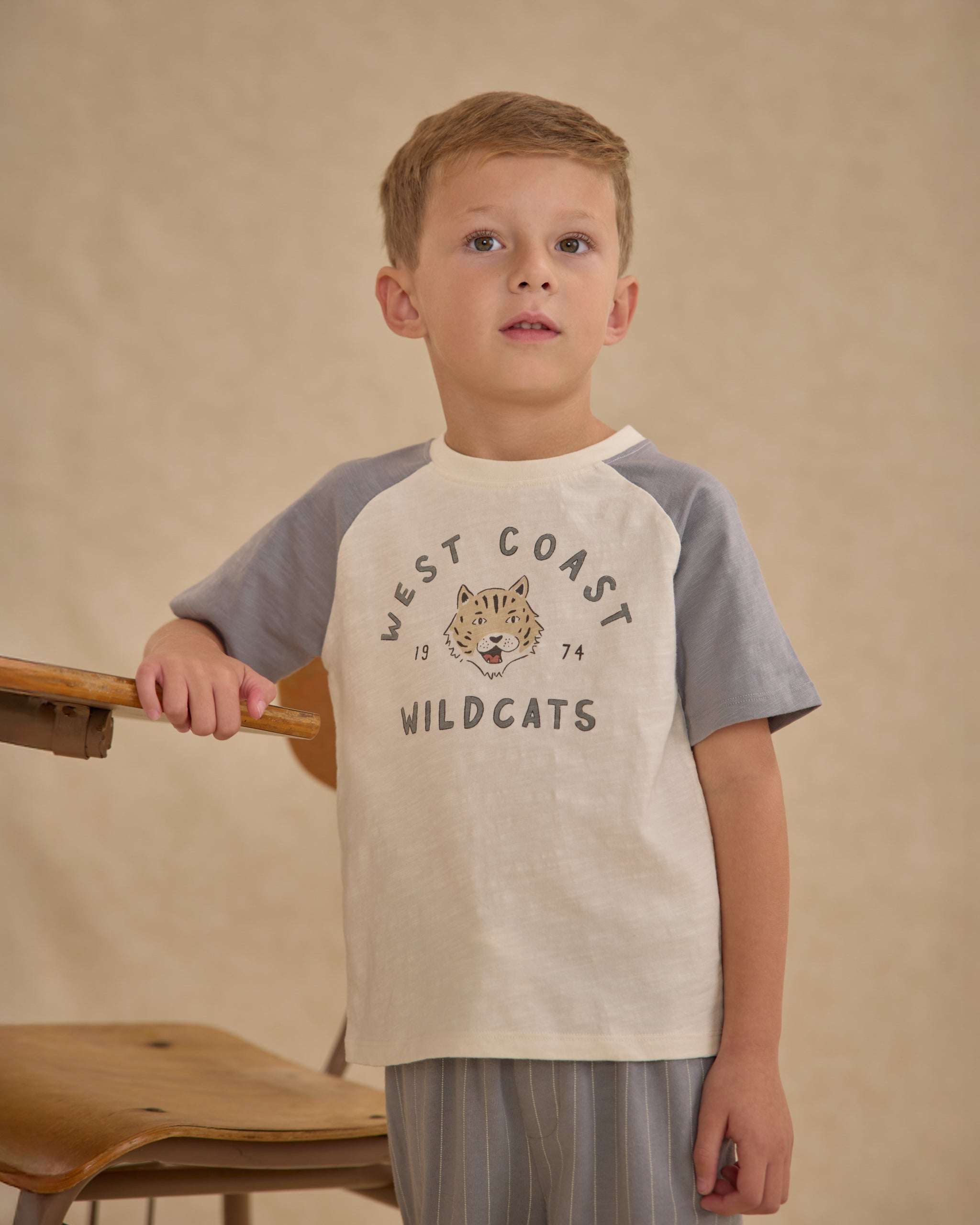 Raglan Short Sleeve Tee || Wildcats - Rylee + Cru | Kids Clothes | Trendy Baby Clothes | Modern Infant Outfits |