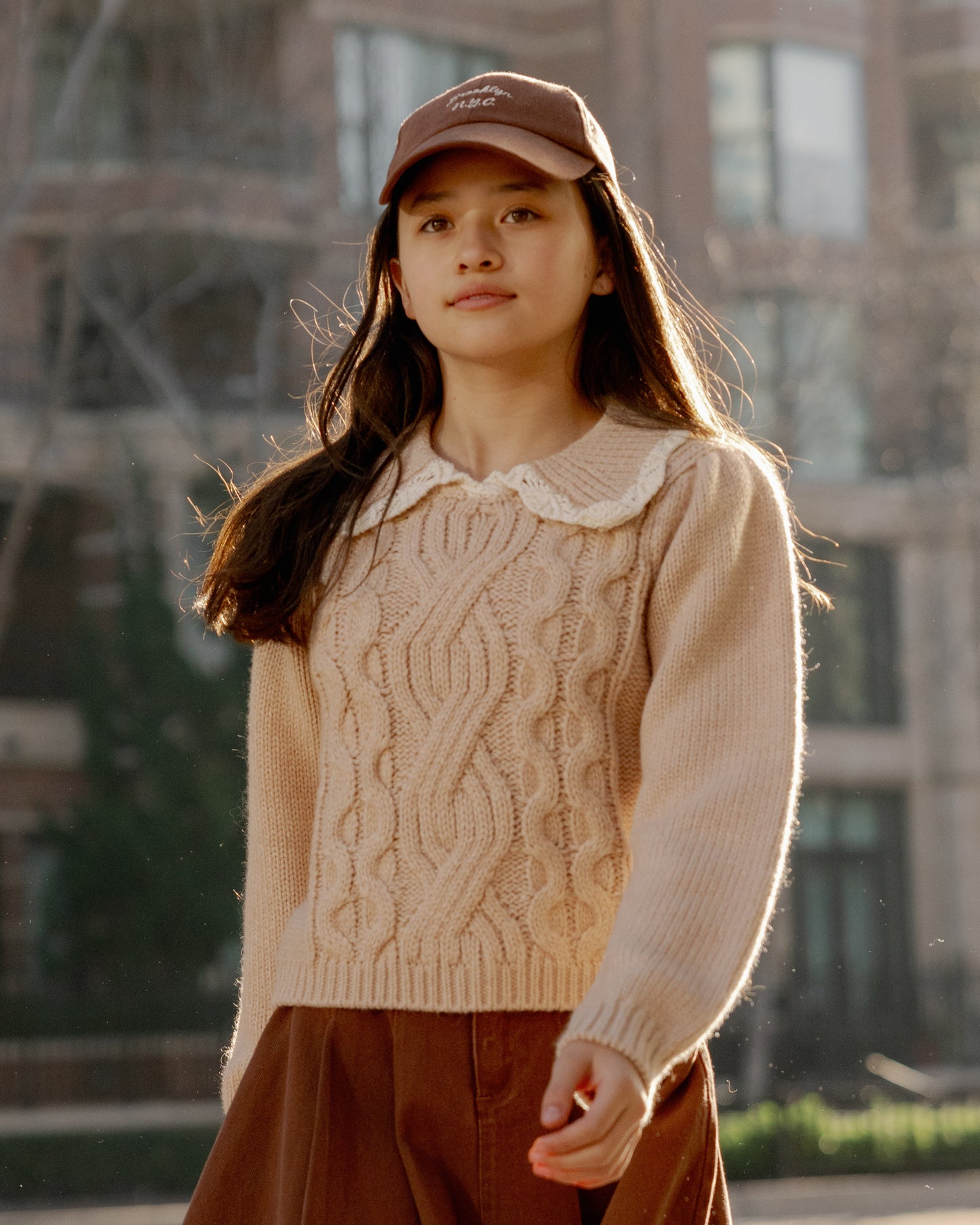 Alice Sweater || Heathered Antique - Rylee + Cru | Kids Clothes | Trendy Baby Clothes | Modern Infant Outfits |