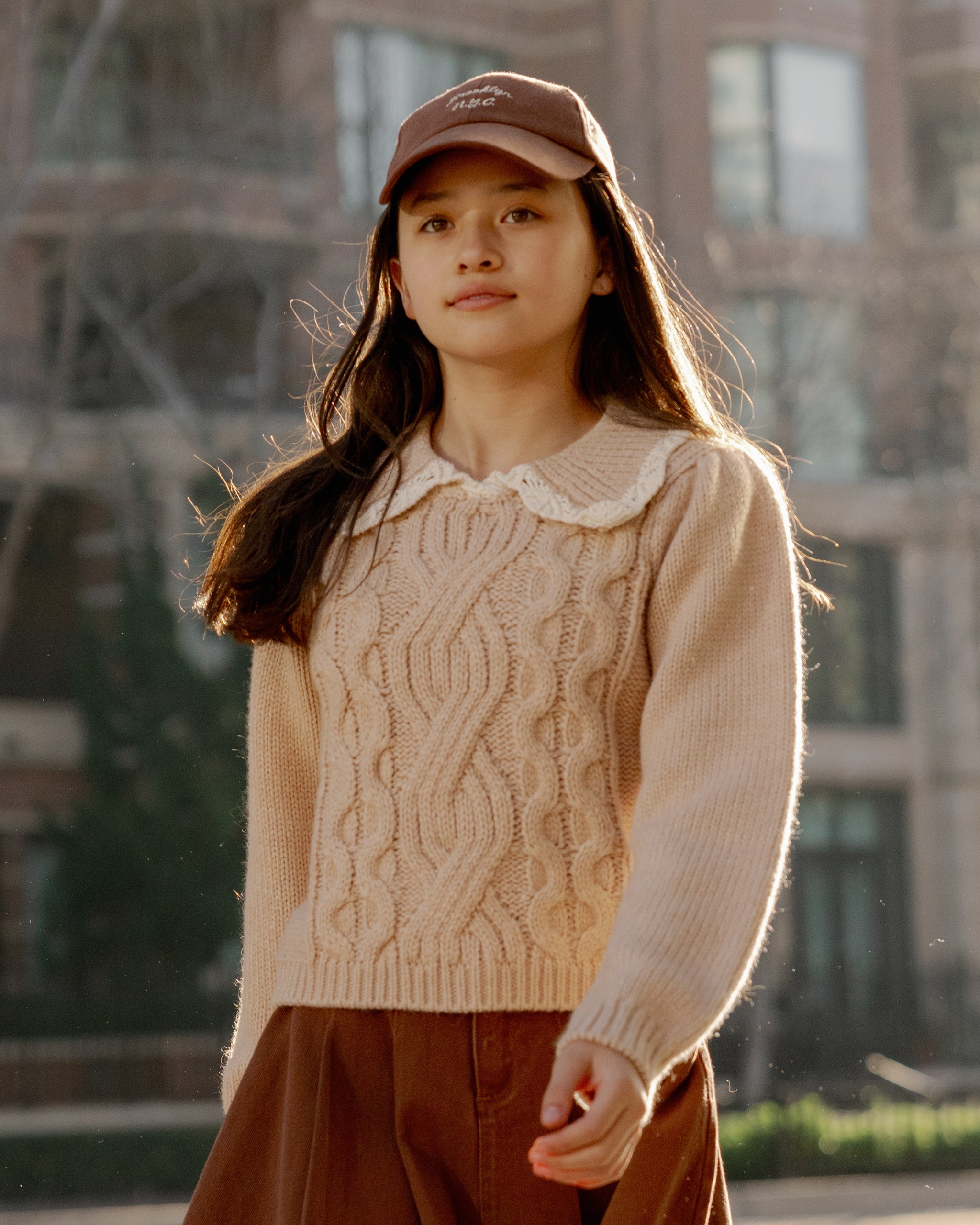 Alice Sweater || Heathered Antique - Rylee + Cru | Kids Clothes | Trendy Baby Clothes | Modern Infant Outfits |