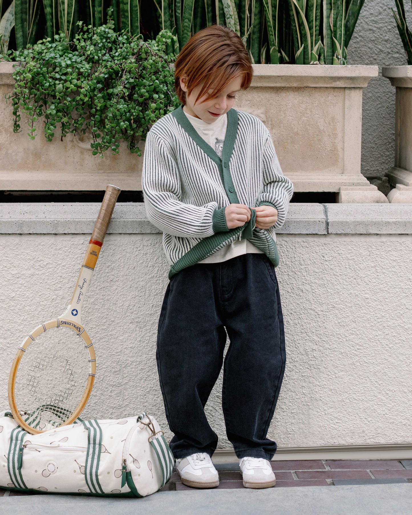 Haywood Cardigan || Green Stripe - Rylee + Cru | Kids Clothes | Trendy Baby Clothes | Modern Infant Outfits |