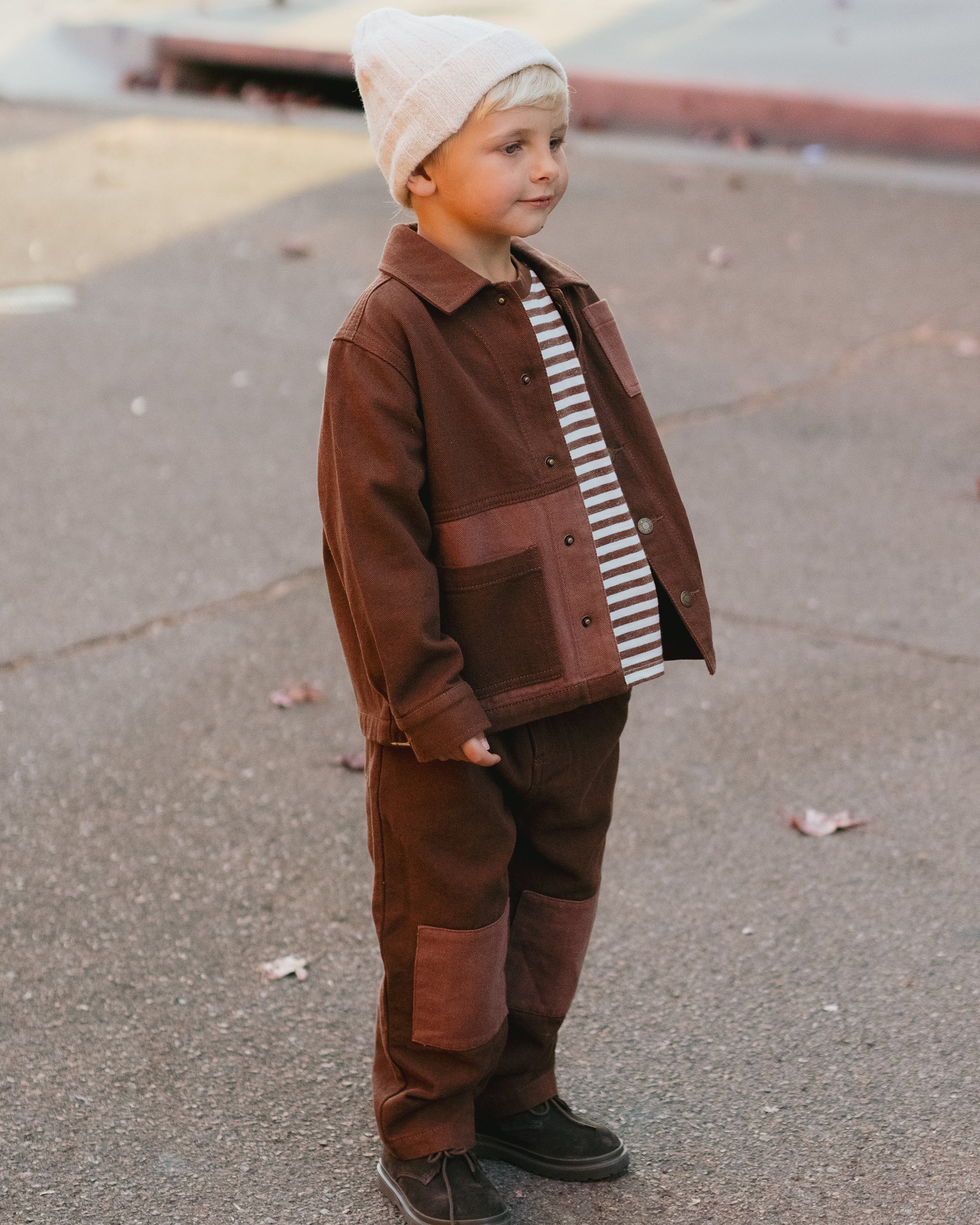 Denim Jacket || Brown - Rylee + Cru | Kids Clothes | Trendy Baby Clothes | Modern Infant Outfits |