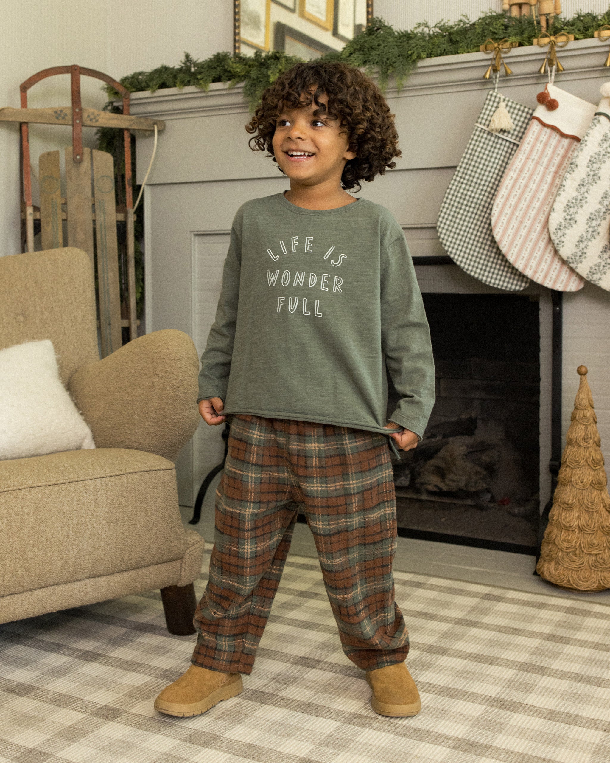 Palmer Pant || Holiday Plaid - Rylee + Cru | Kids Clothes | Trendy Baby Clothes | Modern Infant Outfits |