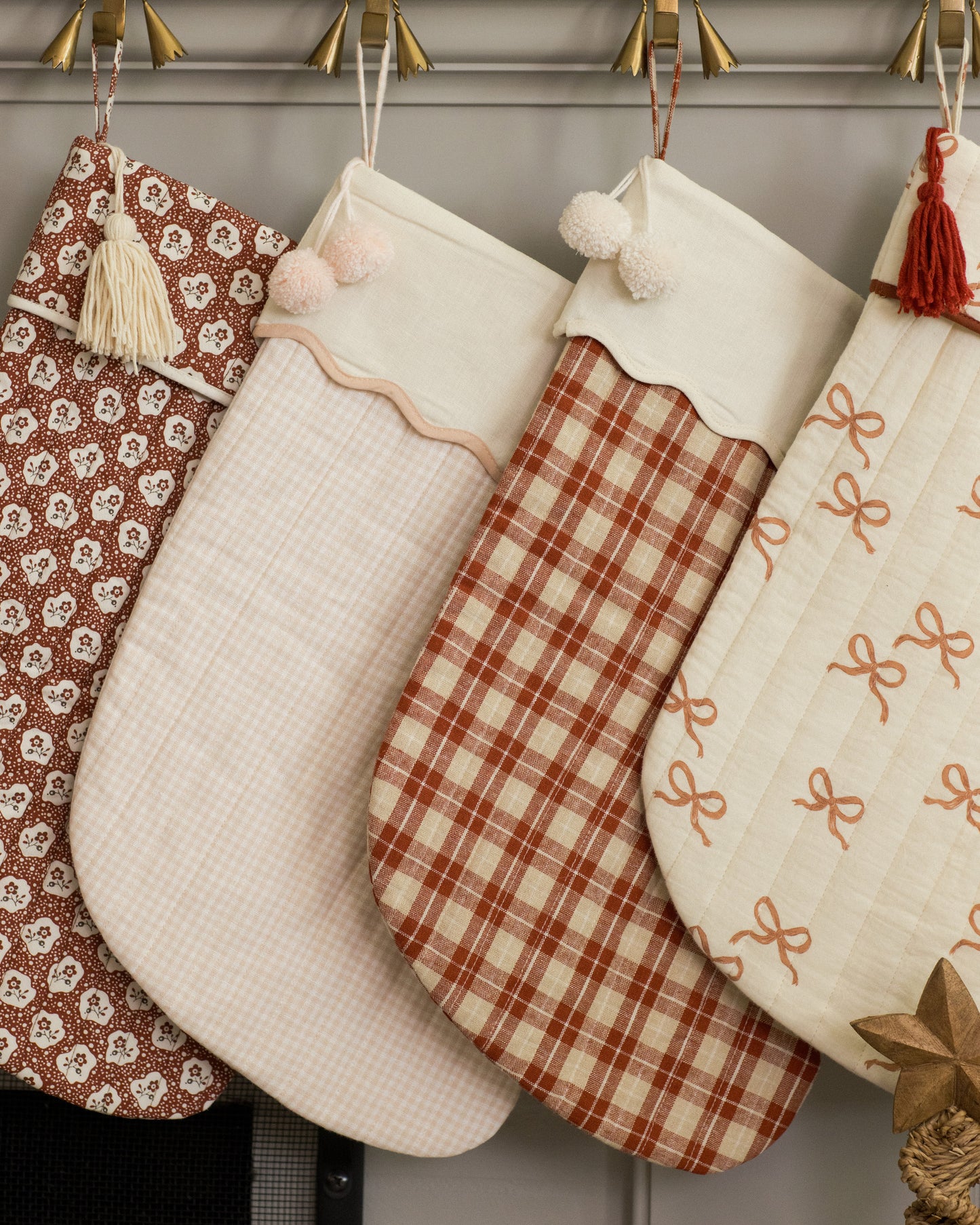 Christmas Stocking || Ruby Bows - Rylee + Cru | Kids Clothes | Trendy Baby Clothes | Modern Infant Outfits |