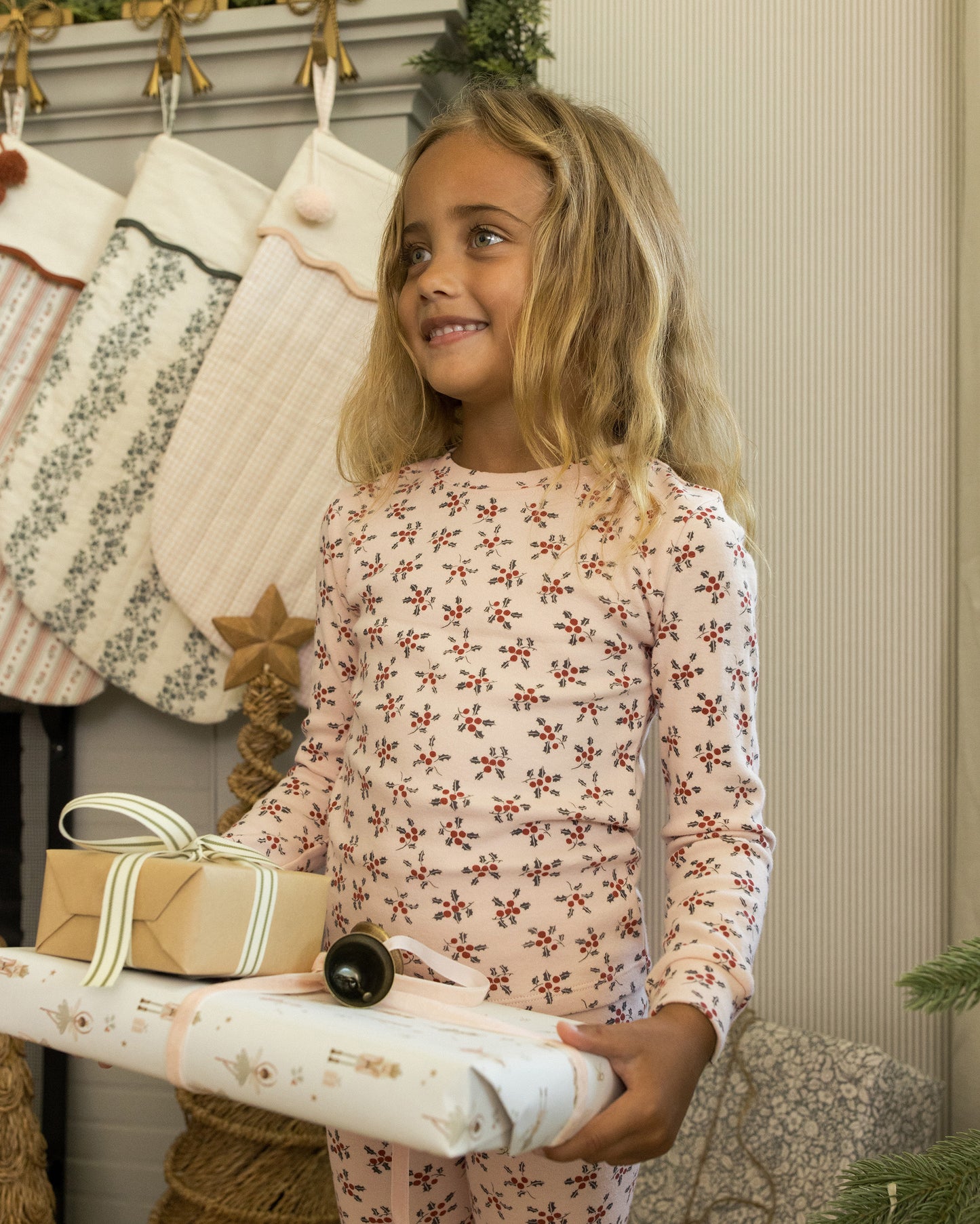 Organic Long Sleeve Pajama Set || Holly Berry - Rylee + Cru | Kids Clothes | Trendy Baby Clothes | Modern Infant Outfits |