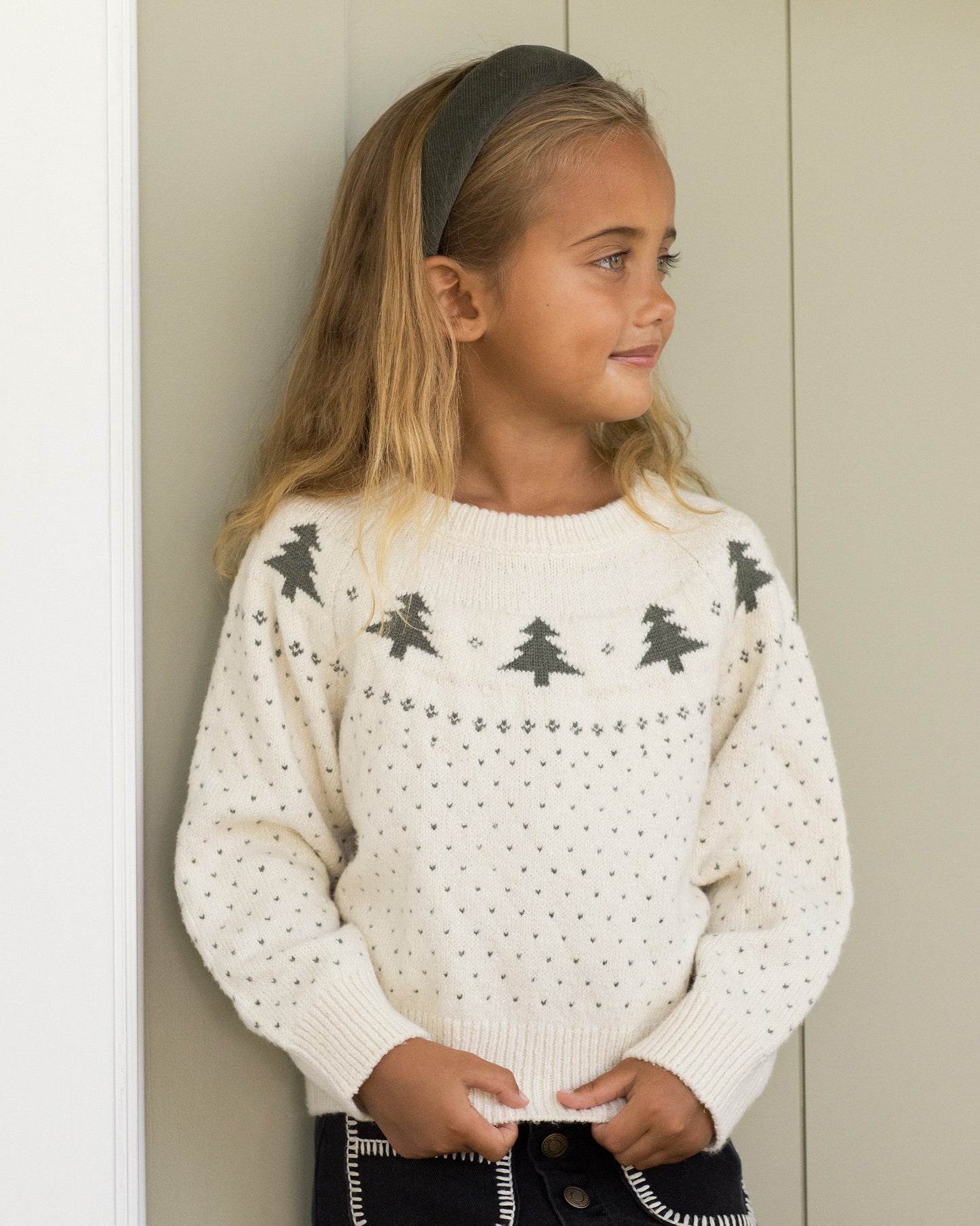 Fair Isle Sweater || Trees - Rylee + Cru | Kids Clothes | Trendy Baby Clothes | Modern Infant Outfits |
