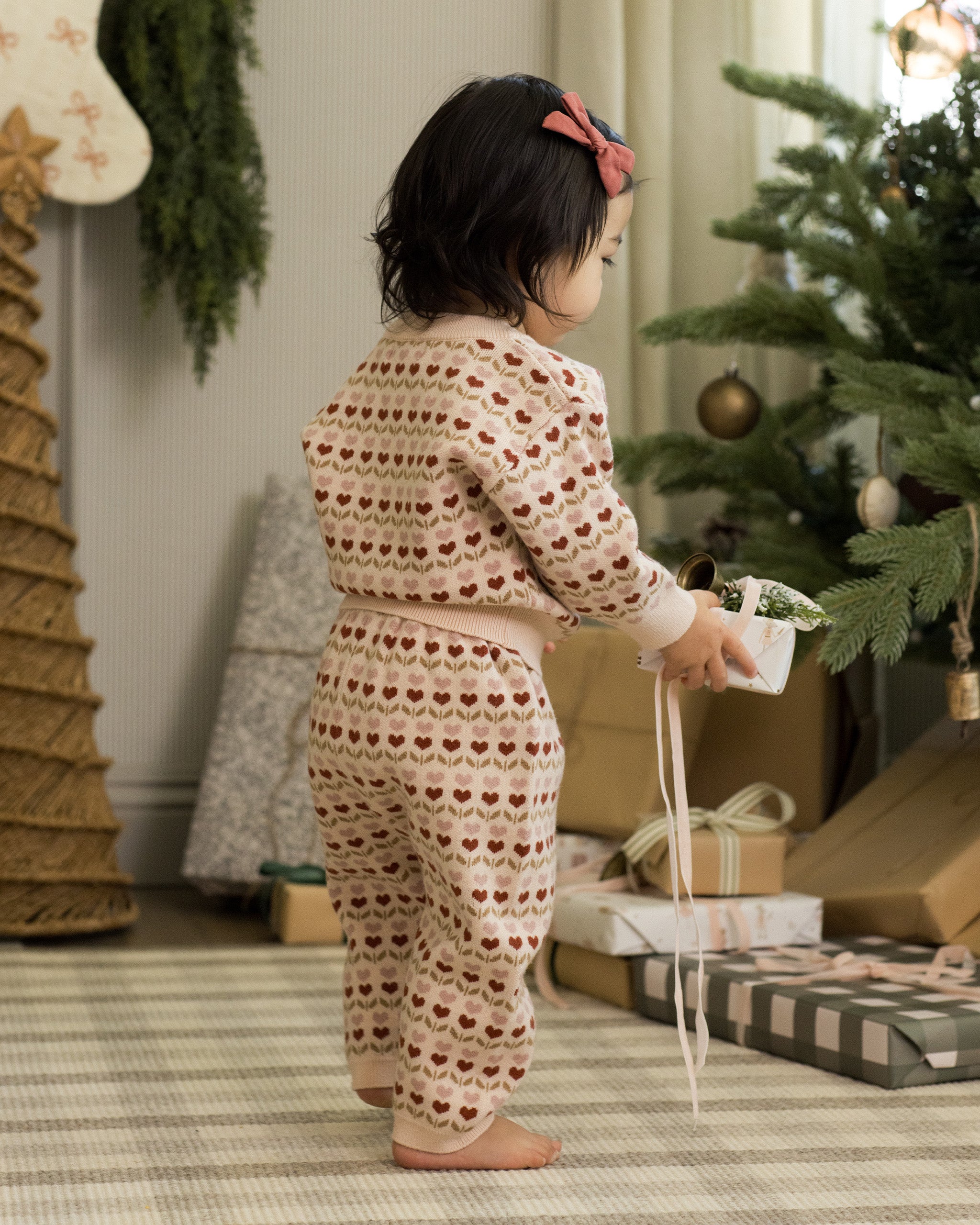 Shiloh Sweater || Ruby Hearts - Rylee + Cru | Kids Clothes | Trendy Baby Clothes | Modern Infant Outfits |