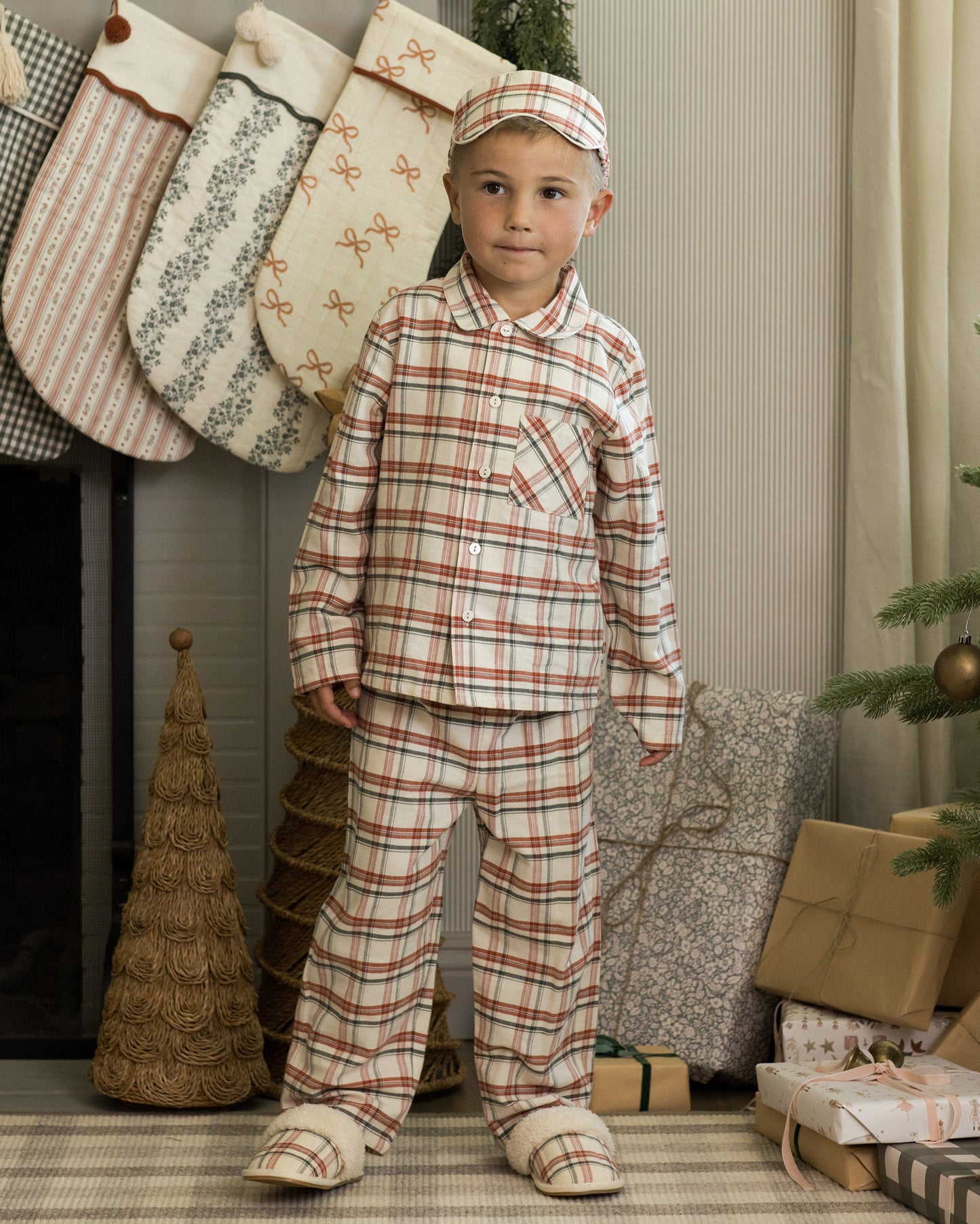 Slippers || Holiday Flannel - Rylee + Cru | Kids Clothes | Trendy Baby Clothes | Modern Infant Outfits |