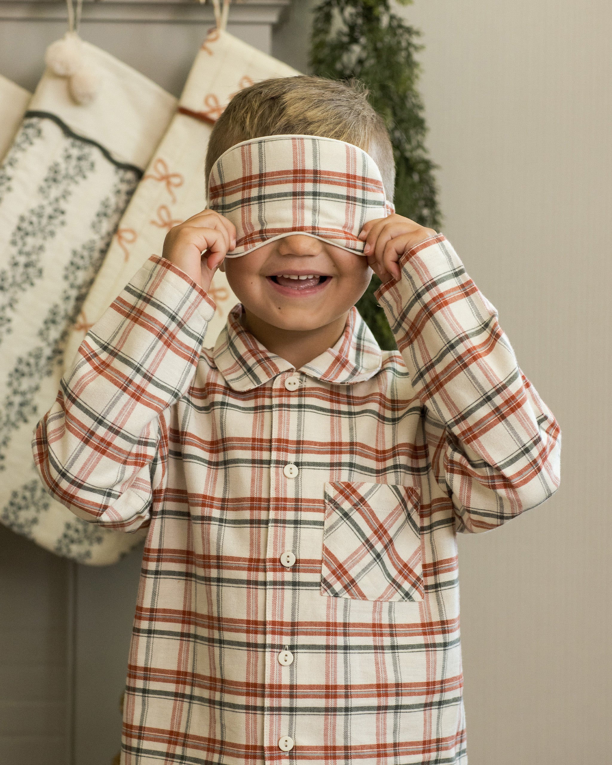 Sleep Mask || Holiday Flannel - Rylee + Cru | Kids Clothes | Trendy Baby Clothes | Modern Infant Outfits |