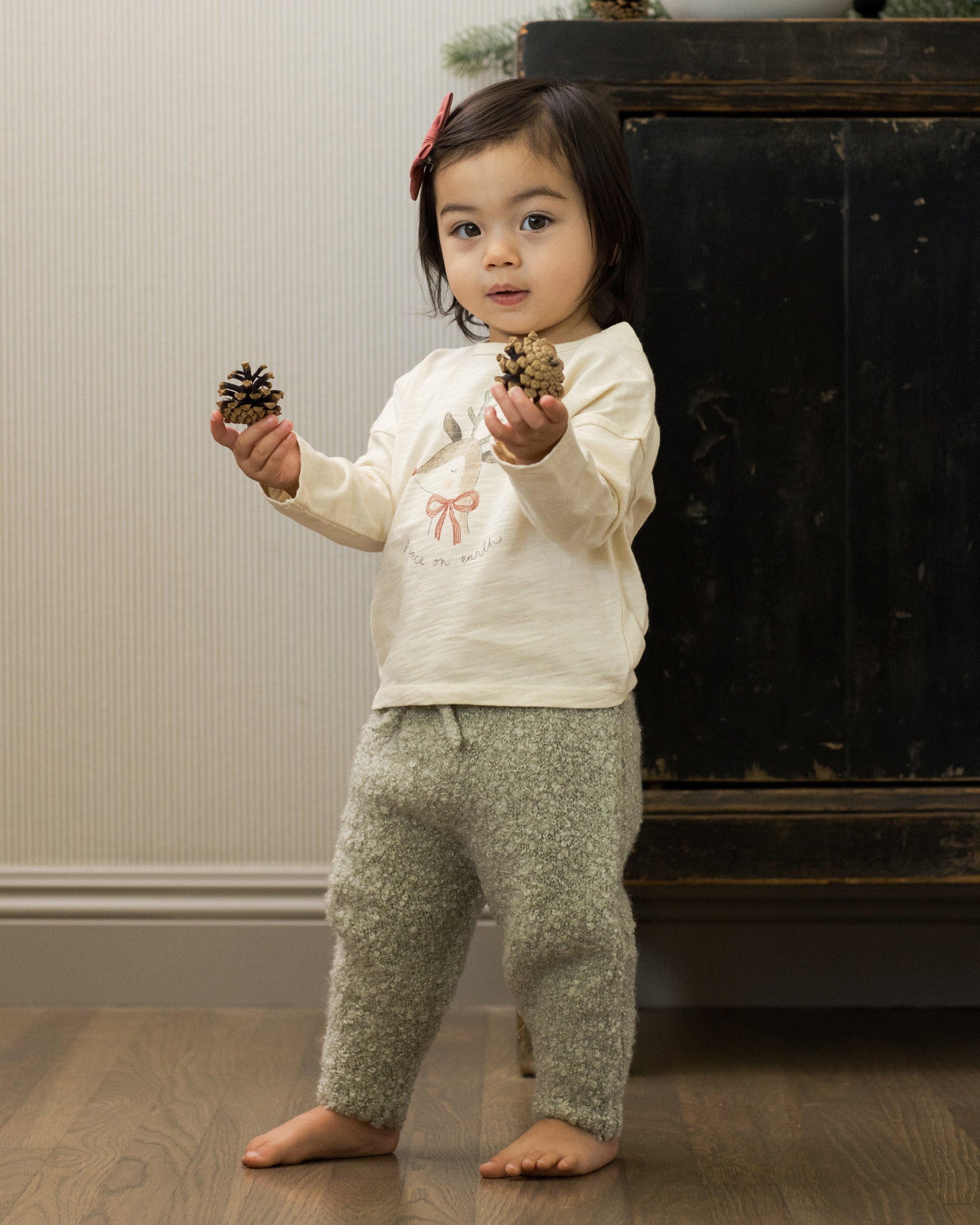 Knit Pant || Pistachio Boucle - Rylee + Cru | Kids Clothes | Trendy Baby Clothes | Modern Infant Outfits |