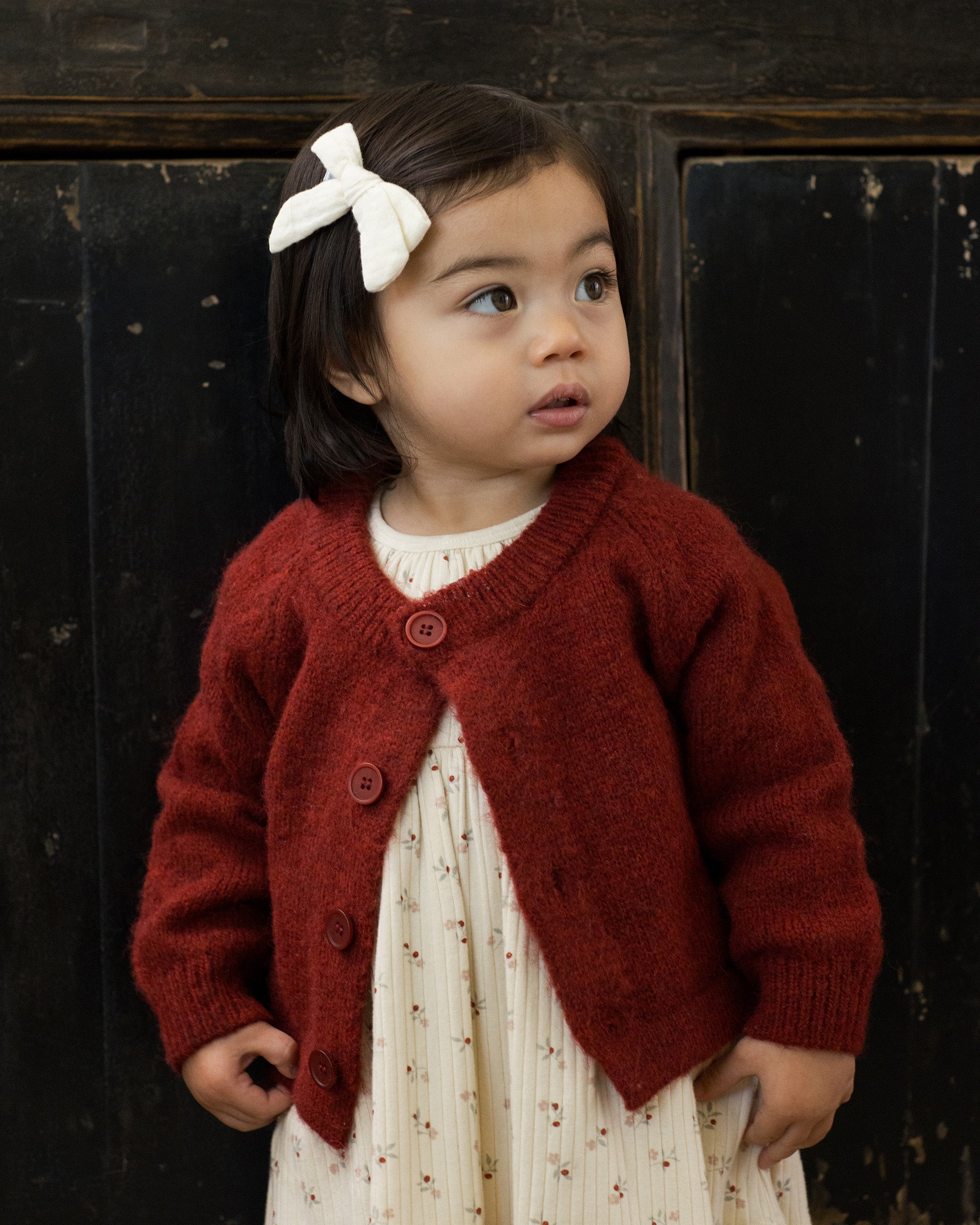 Fuzzy Cardigan || Ruby - Rylee + Cru | Kids Clothes | Trendy Baby Clothes | Modern Infant Outfits |